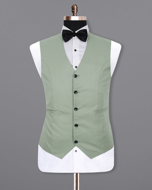 Clay Ash Green Wool Rich  Waistcoat