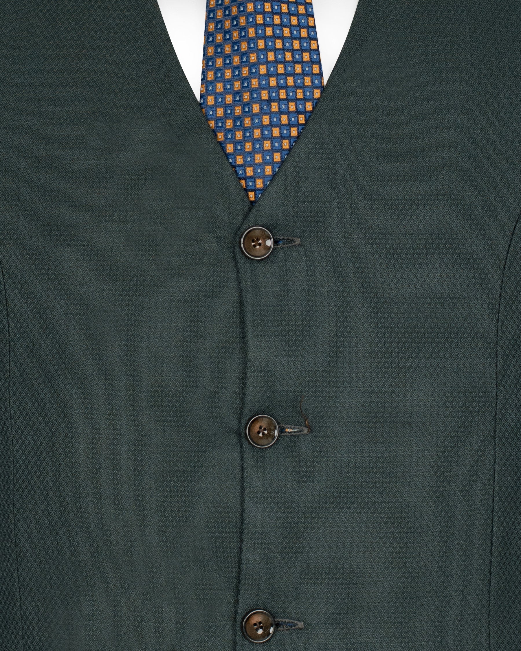 Firefly Green Wool Rich Waistcoat