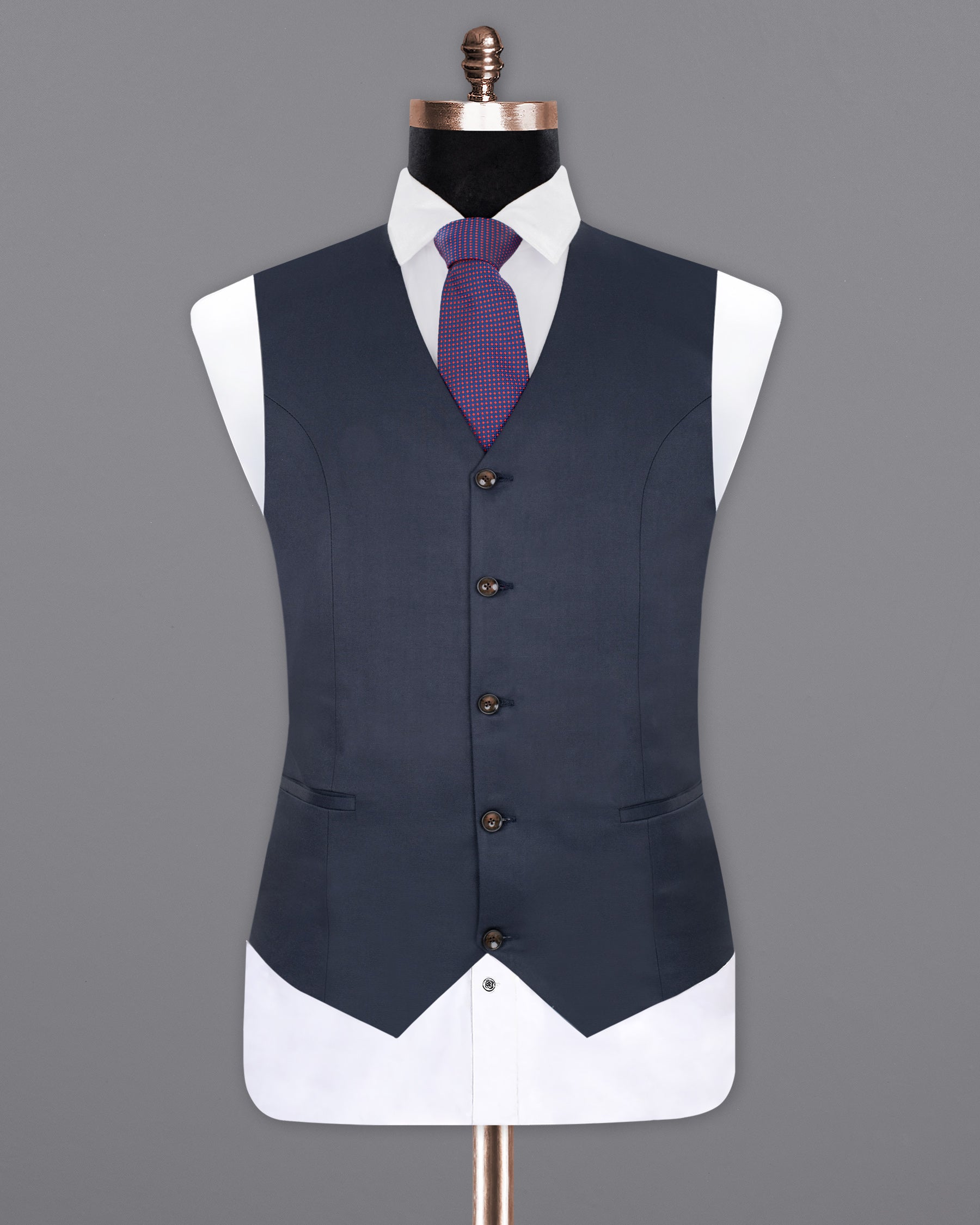 Valhalla Blue Wool Rich Waistcoat
