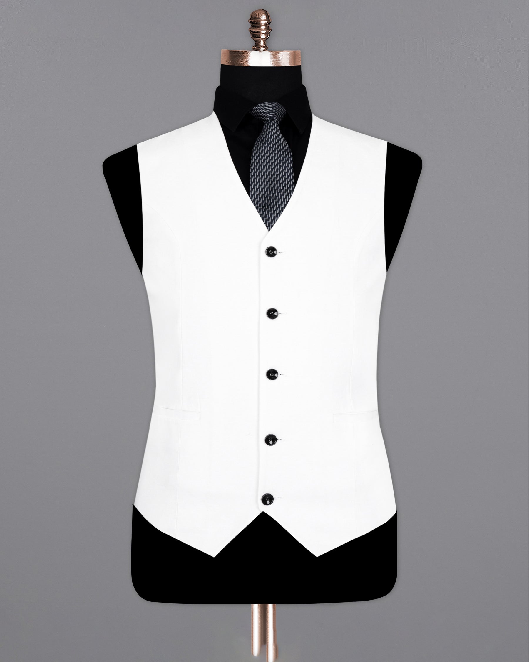 Black shirt white waistcoat best sale