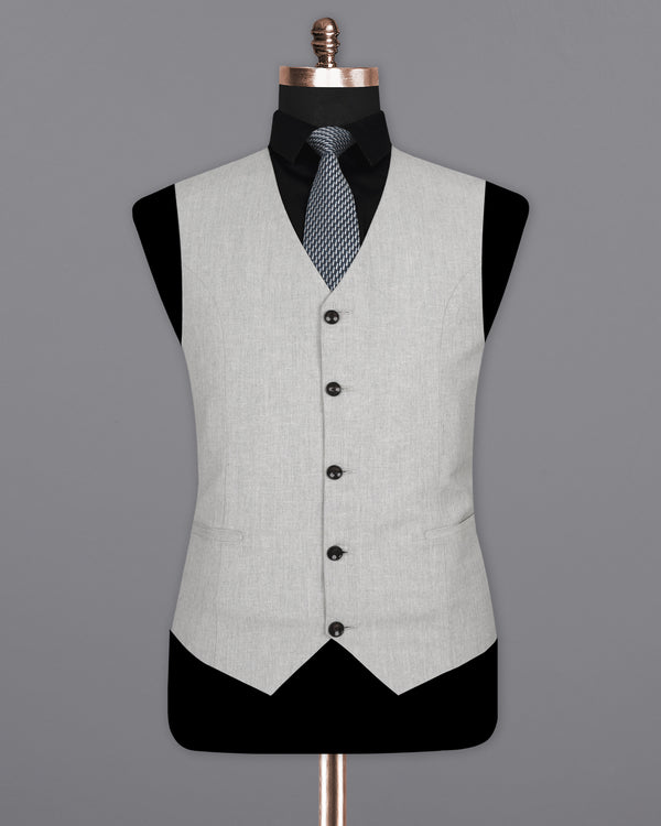 Pumice Grey Wool Rich Waistcoat