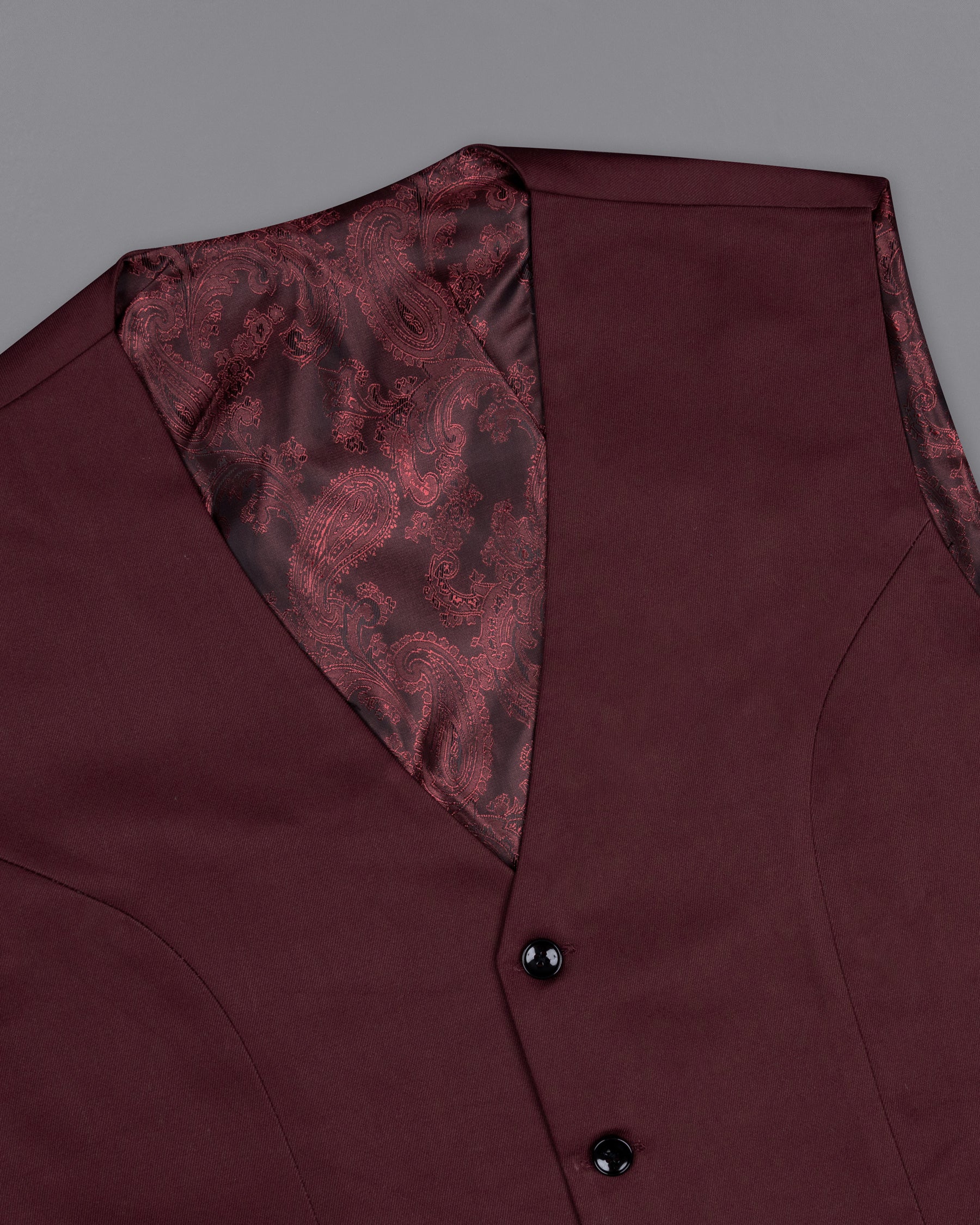 Heath Red Wool Rich  Waistcoat V1377-36, V1377-38, V1377-40, V1377-42, V1377-44, V1377-46, V1377-48, V1377-50, V1377-52, V1377-54, V1377-56, V1377-58, V1377-60