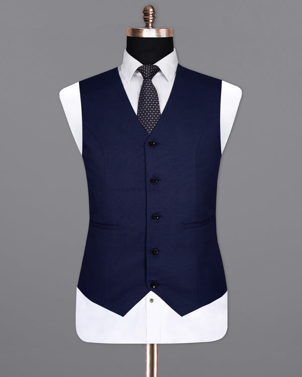 Royal Blue Wool Rich Waistcoat V1380-36, V1380-38, V1380-40, V1380-42, V1380-44, V1380-46, V1380-48, V1380-50, V1380-52, V1380-54, V1380-56, V1380-58, V1380-60