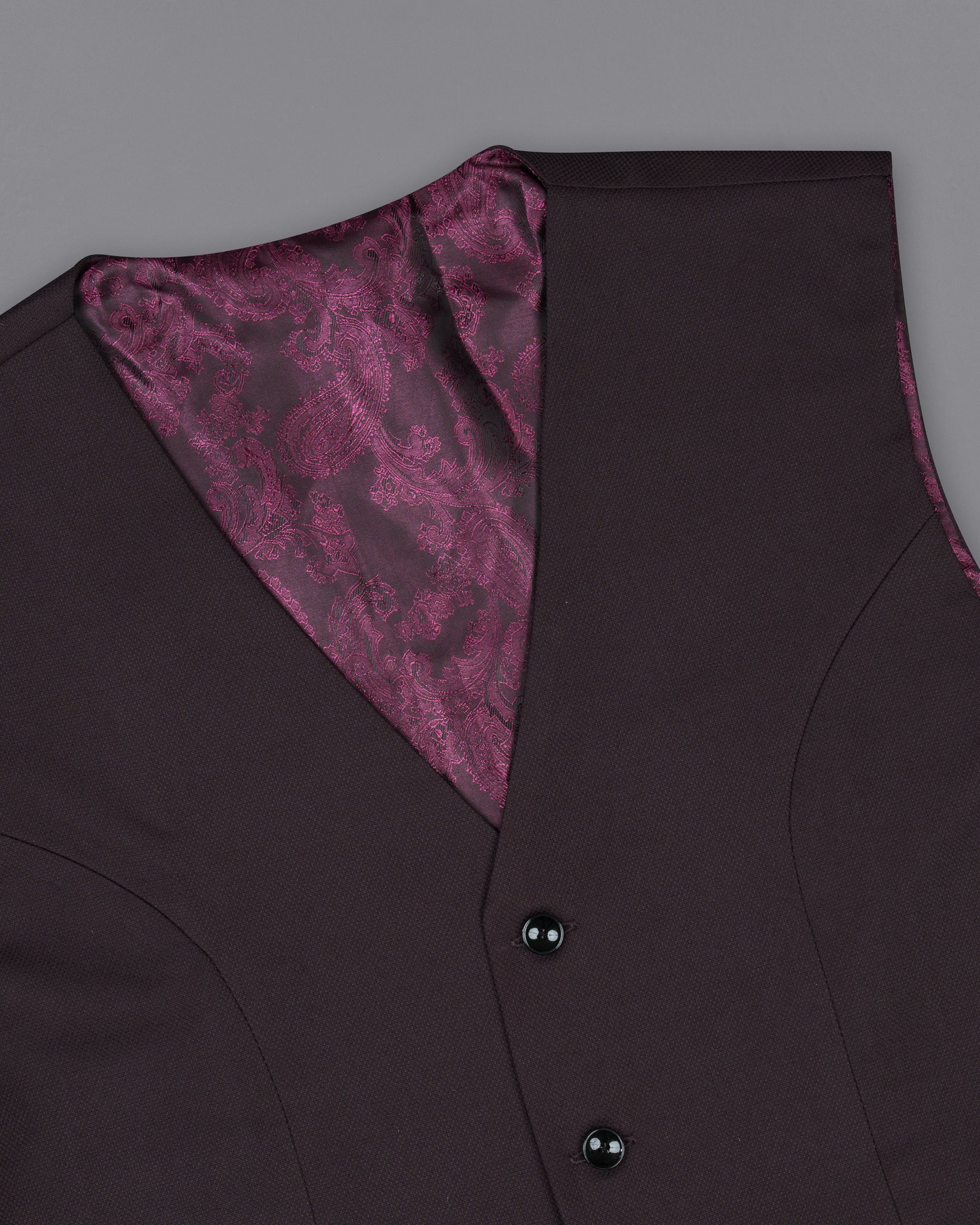 Maroon wool rich Waistcoat V1384-36, V1384-38, V1384-40, V1384-42, V1384-44, V1384-46, V1384-48, V1384-50, V1384-52, V1384-54, V1384-56, V1384-58, V1384-60