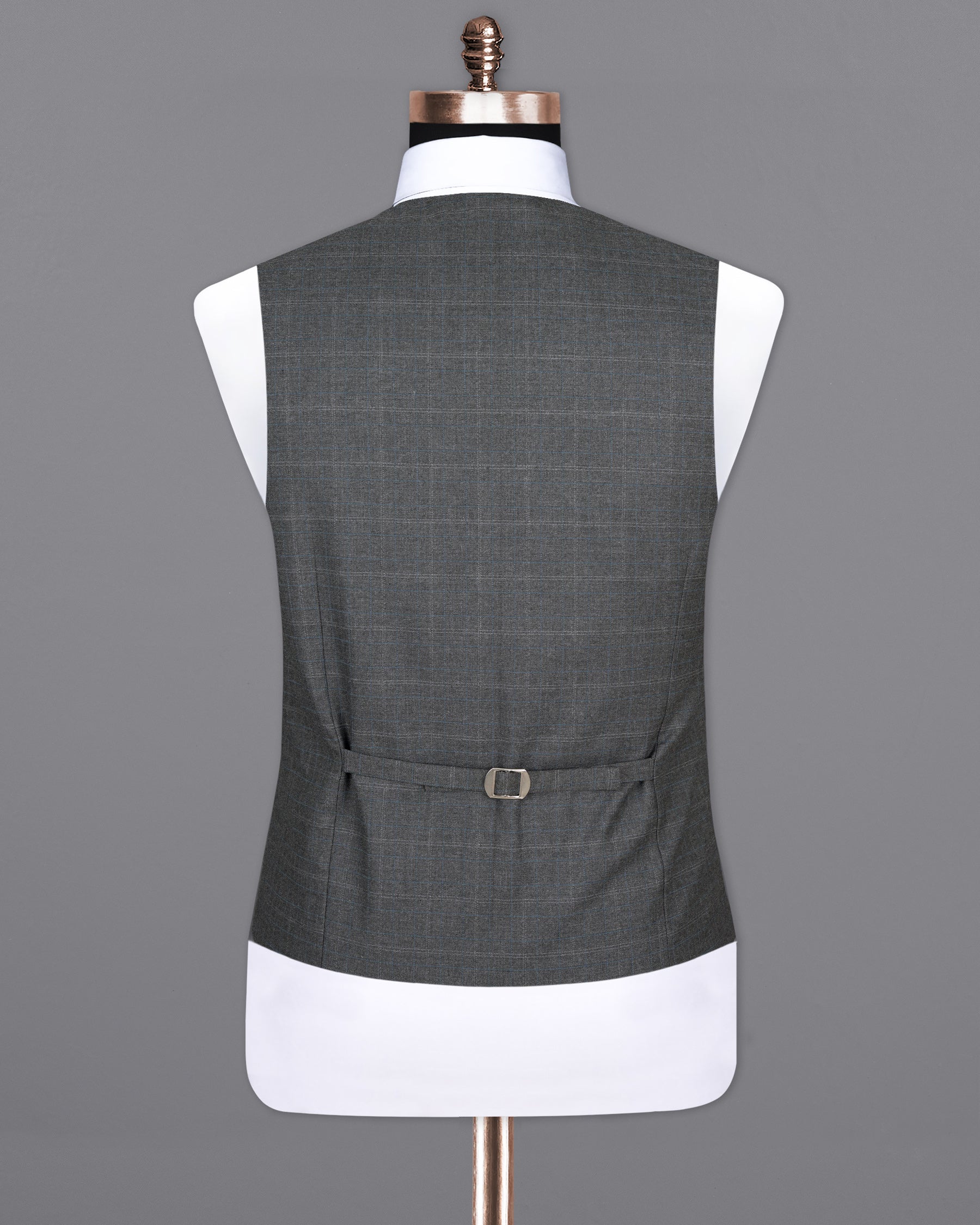 Chicago Grey Subtle Plaid Wool Rich Waistcoat V1390-36, V1390-38, V1390-40, V1390-42, V1390-44, V1390-46, V1390-48, V1390-50, V1390-52, V1390-54, V1390-56, V1390-58, V1390-60