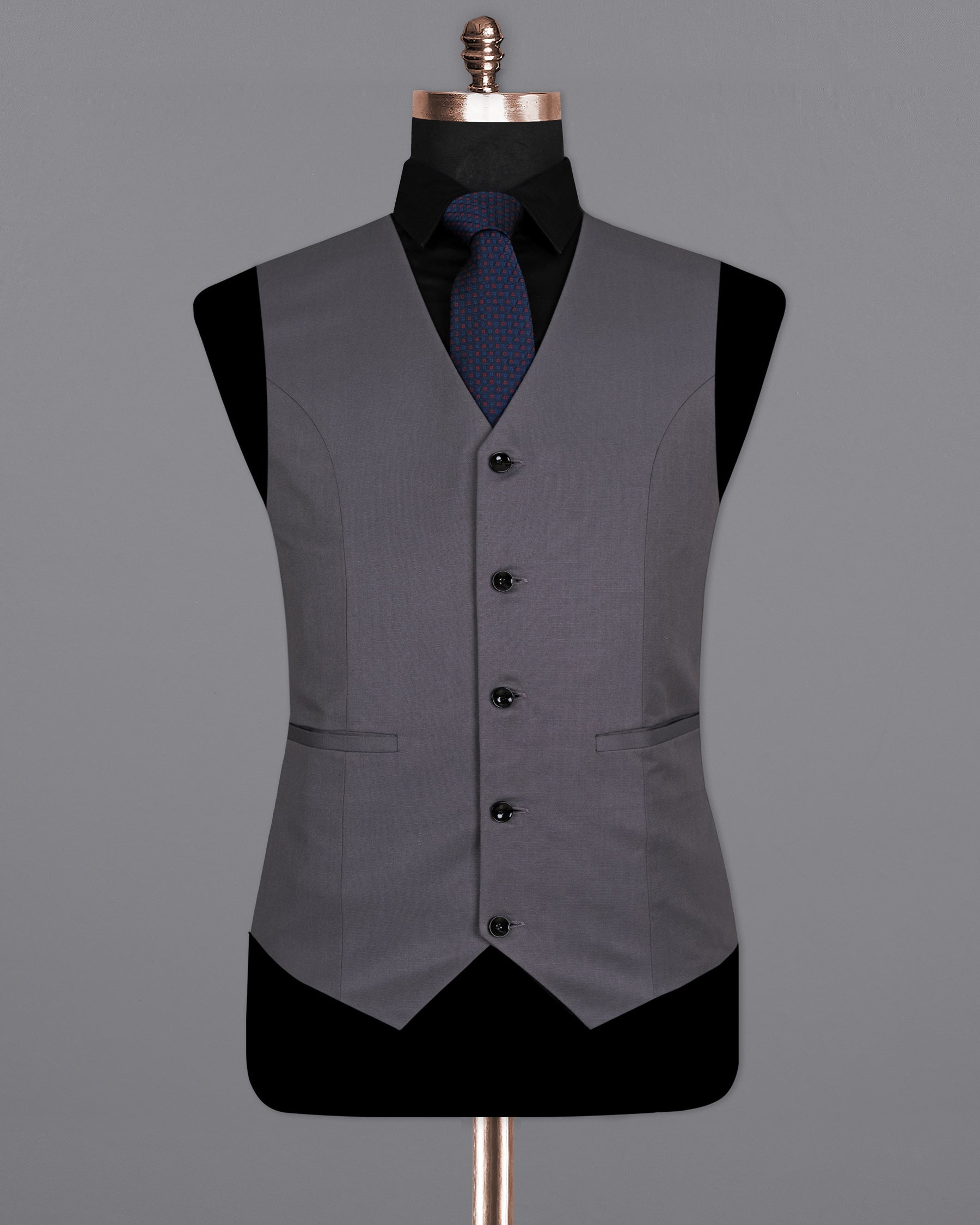 Dolphin Grey Wool Rich Waistcoat V1399-36, V1399-38, V1399-40, V1399-42, V1399-44, V1399-46, V1399-48, V1399-50, V1399-52, V1399-54, V1399-56, V1399-58, V1399-60