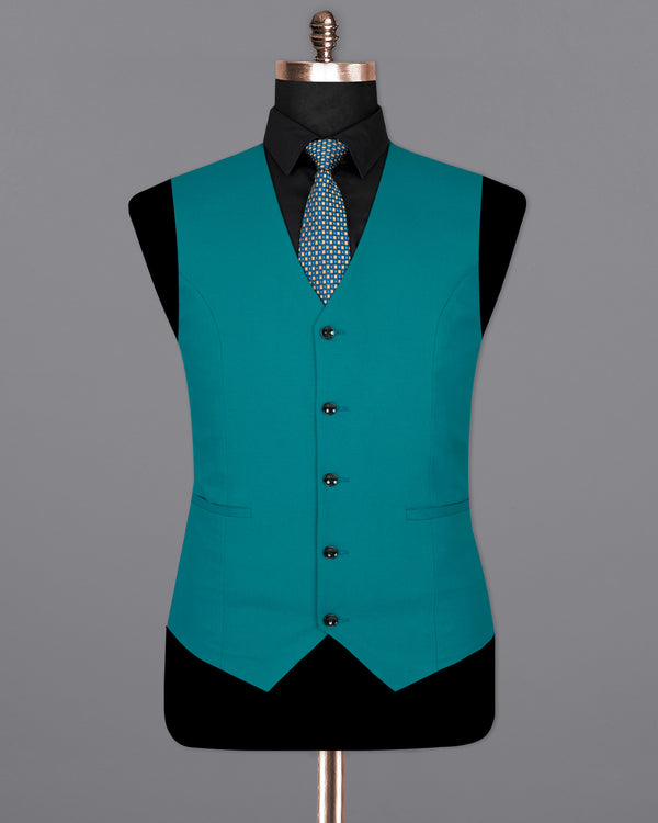 Eastern Blue Wool Rich Waistcoat V1400-36, V1400-38, V1400-40, V1400-42, V1400-44, V1400-46, V1400-48, V1400-50, V1400-52, V1400-54, V1400-56, V1400-58, V1400-60