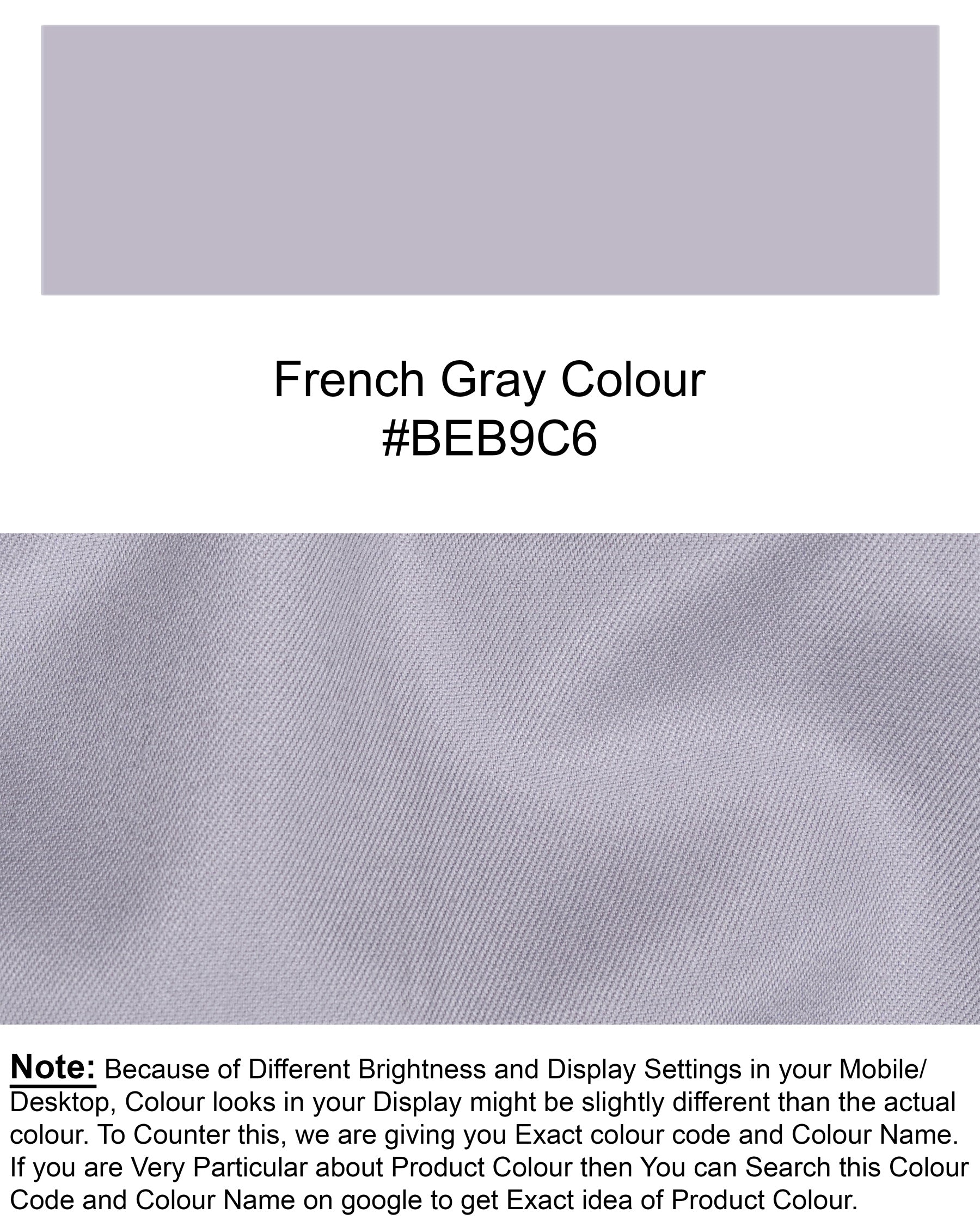 French Gray Wool rich Waistcoat V1410-36, V1410-38, V1410-40, V1410-42, V1410-44, V1410-46, V1410-48, V1410-50, V1410-52, V1410-54, V1410-56, V1410-58, V1410-60 