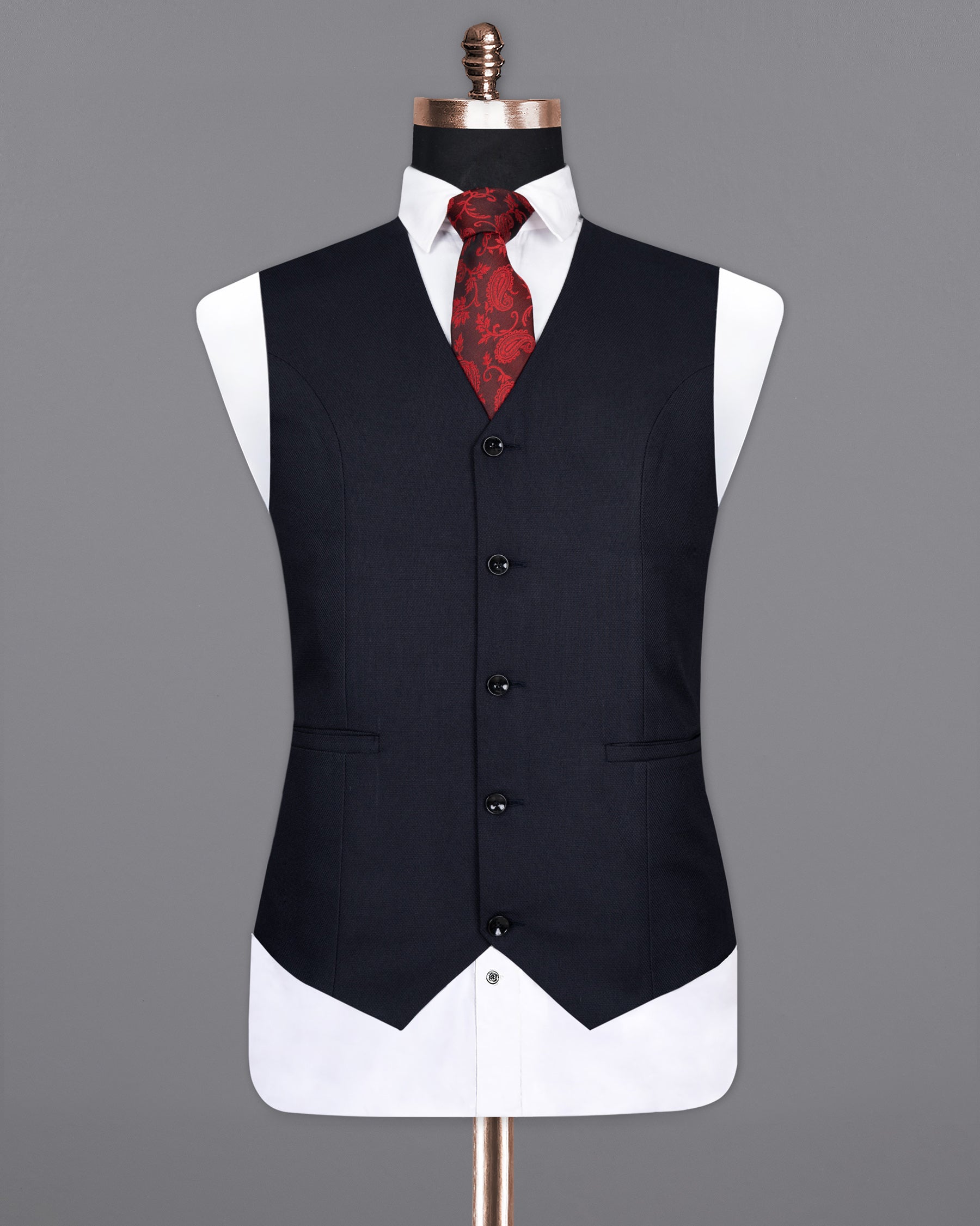 Dark Blue Wool Rich Waistcoat V1416-36, V1416-38, V1416-40, V1416-42, V1416-44, V1416-46, V1416-48, V1416-50, V1416-52, V1416-54, V1416-56, V1416-58, V1416-60