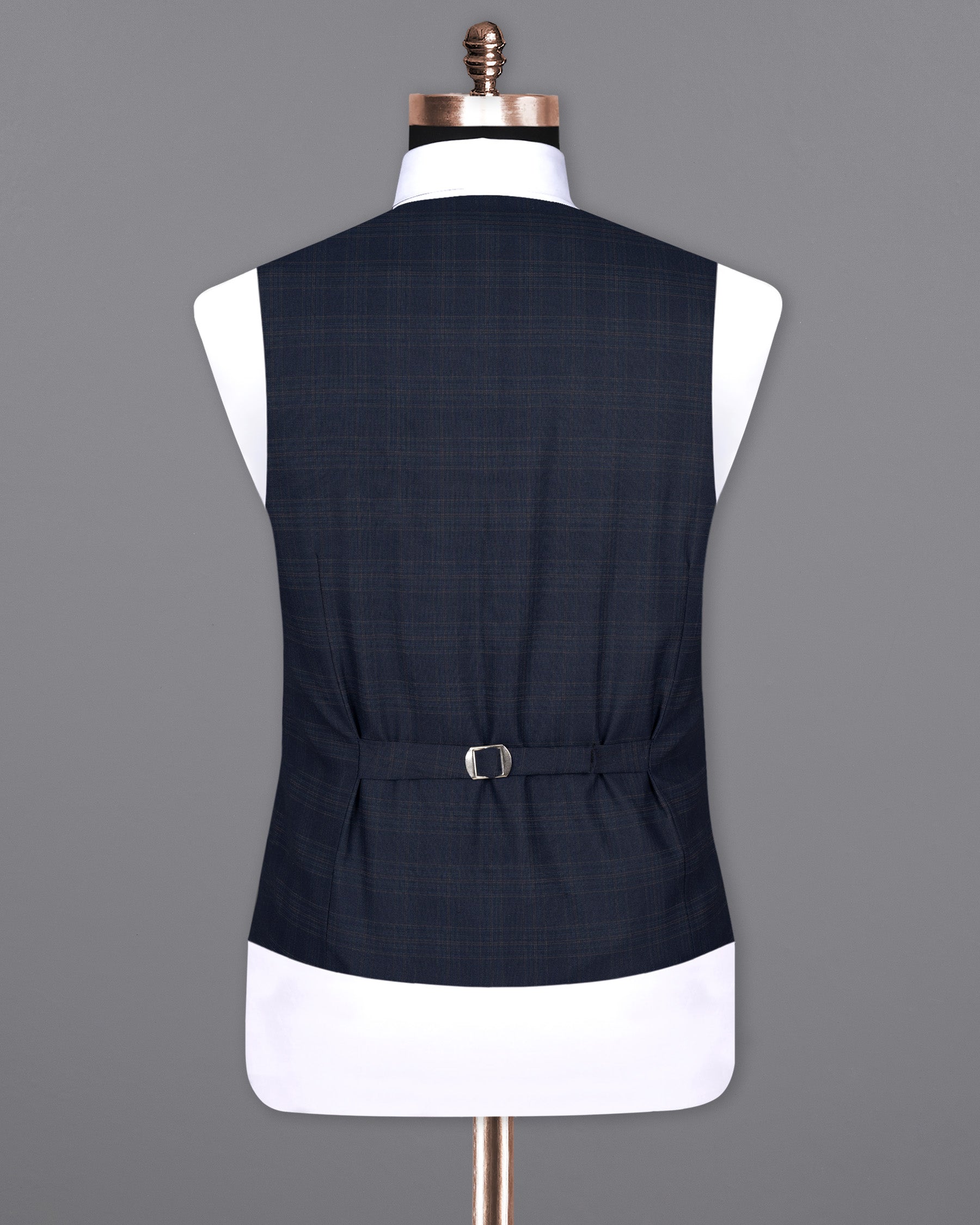 Charade Blue Plaid Wool Rich Waistcoat V1420-36, V1420-38, V1420-40, V1420-42, V1420-44, V1420-46, V1420-48, V1420-50, V1420-52, V1420-54, V1420-56, V1420-58, V1420-60