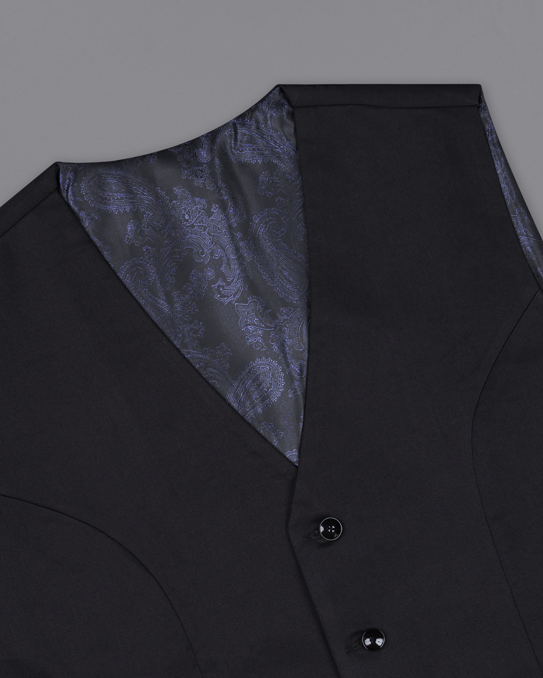 Vulcan Black Premium Cotton Waistcoat