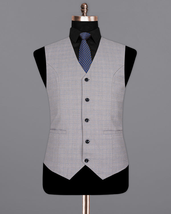 Pale Slate Plaid Woolrich Sports Waistcoat V1436-36, V1436-38, V1436-40, V1436-42, V1436-44, V1436-46, V1436-48, V1436-50, V1436-52, V1436-54, V1436-56, V1436-58, V1436-60