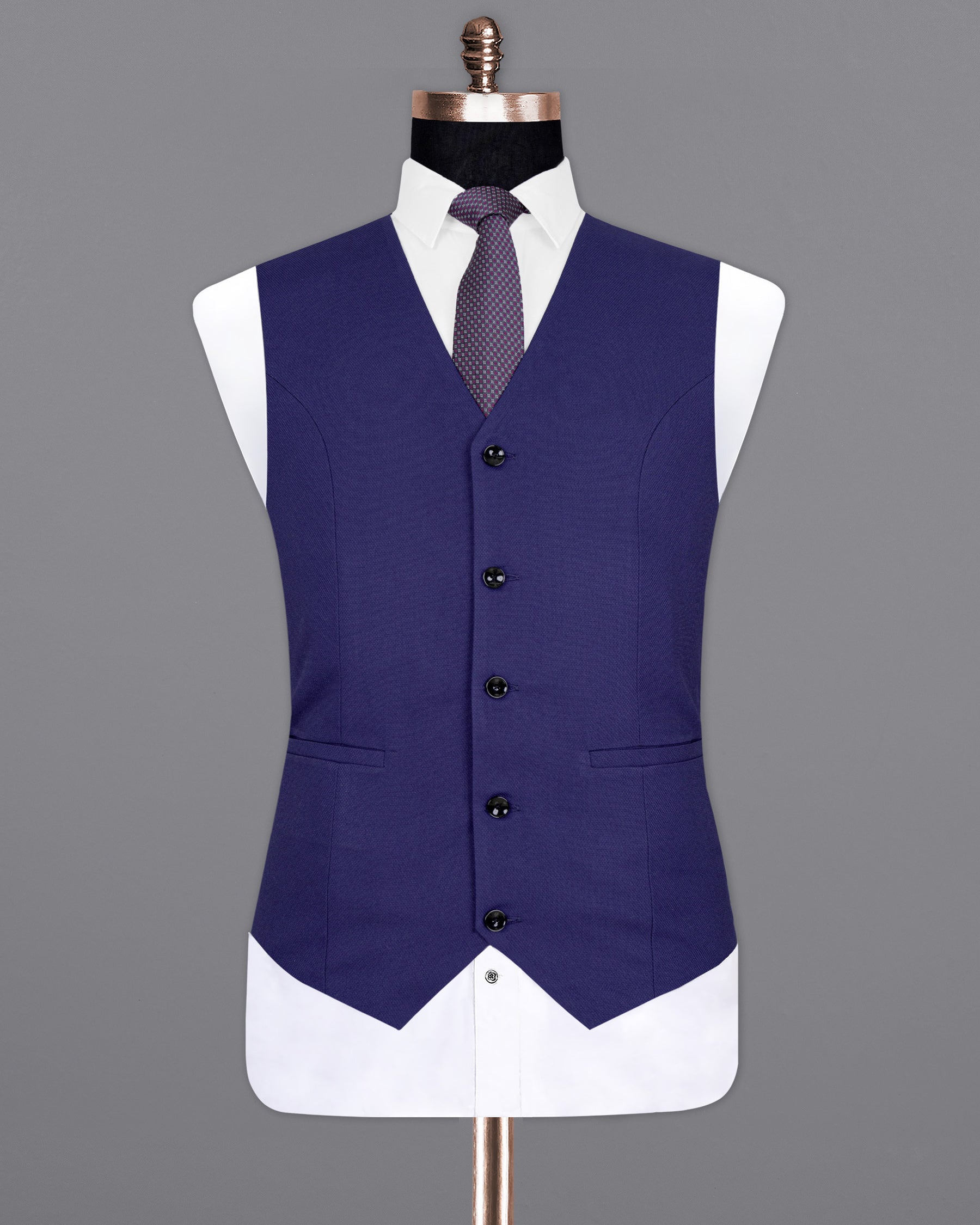 Jacarta Blue Wool Rich Waistcoat V1439-36, V1439-38, V1439-40, V1439-42, V1439-44, V1439-46, V1439-48, V1439-50, V1439-52, V1439-54, V1439-56, V1439-58, V1439-60