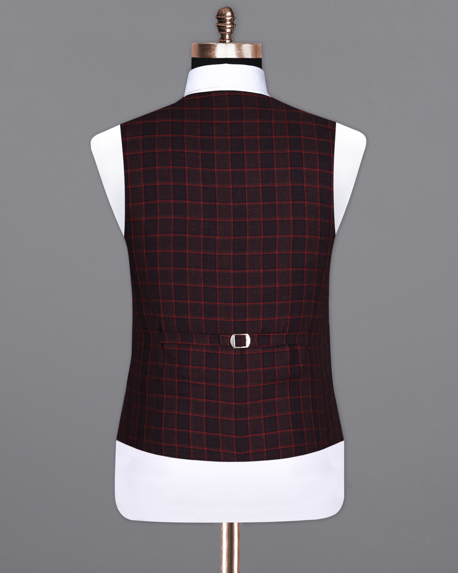 Castro and Well-Read windowpane Premium Cotton Waistcoat V1450-36, V1450-38, V1450-40, V1450-42, V1450-44, V1450-46, V1450-48, V1450-50, V1450-52, V1450-54, V1450-56, V1450-58, V1450-60