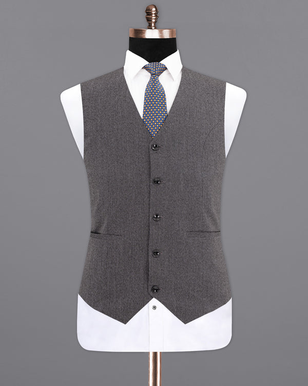 Mobster Grey Premium Cotton Waistcoat V1451-36, V1451-38, V1451-40, V1451-42, V1451-44, V1451-46, V1451-48, V1451-50, V1451-52, V1451-54, V1451-56, V1451-58, V1451-60