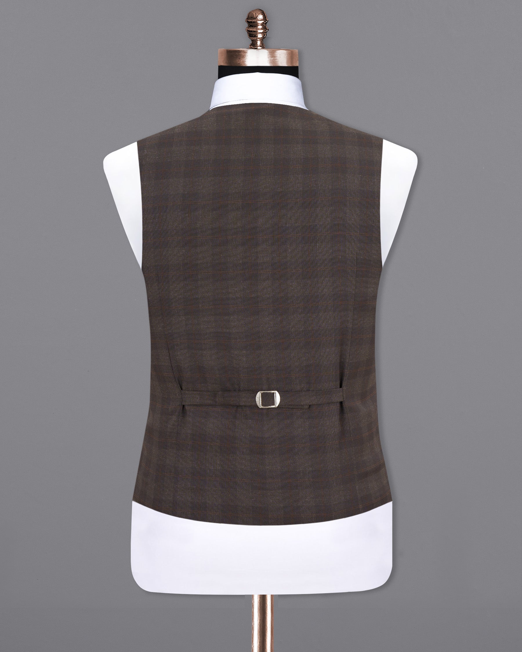 Thunder and Spice Brown Plaid Wool Rich Waistcoat V1458-36, V1458-38, V1458-40, V1458-42, V1458-44, V1458-46, V1458-48, V1458-50, V1458-52, V1458-54, V1458-56, V1458-58, V1458-60