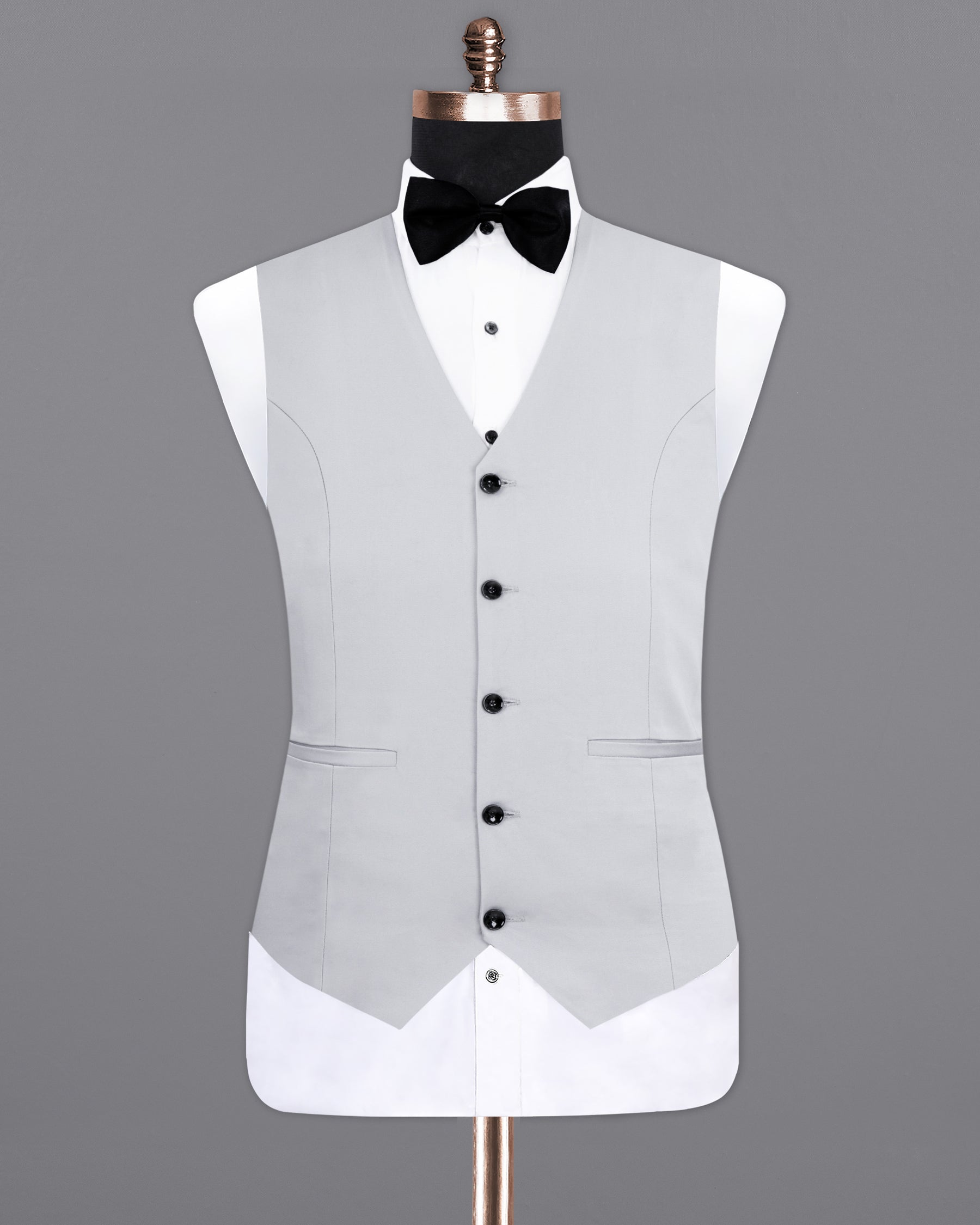 Mercury Grey Wool Rich Waistcoat V1459-36, V1459-38, V1459-40, V1459-42, V1459-44, V1459-46, V1459-48, V1459-50, V1459-52, V1459-54, V1459-56, V1459-58, V1459-60