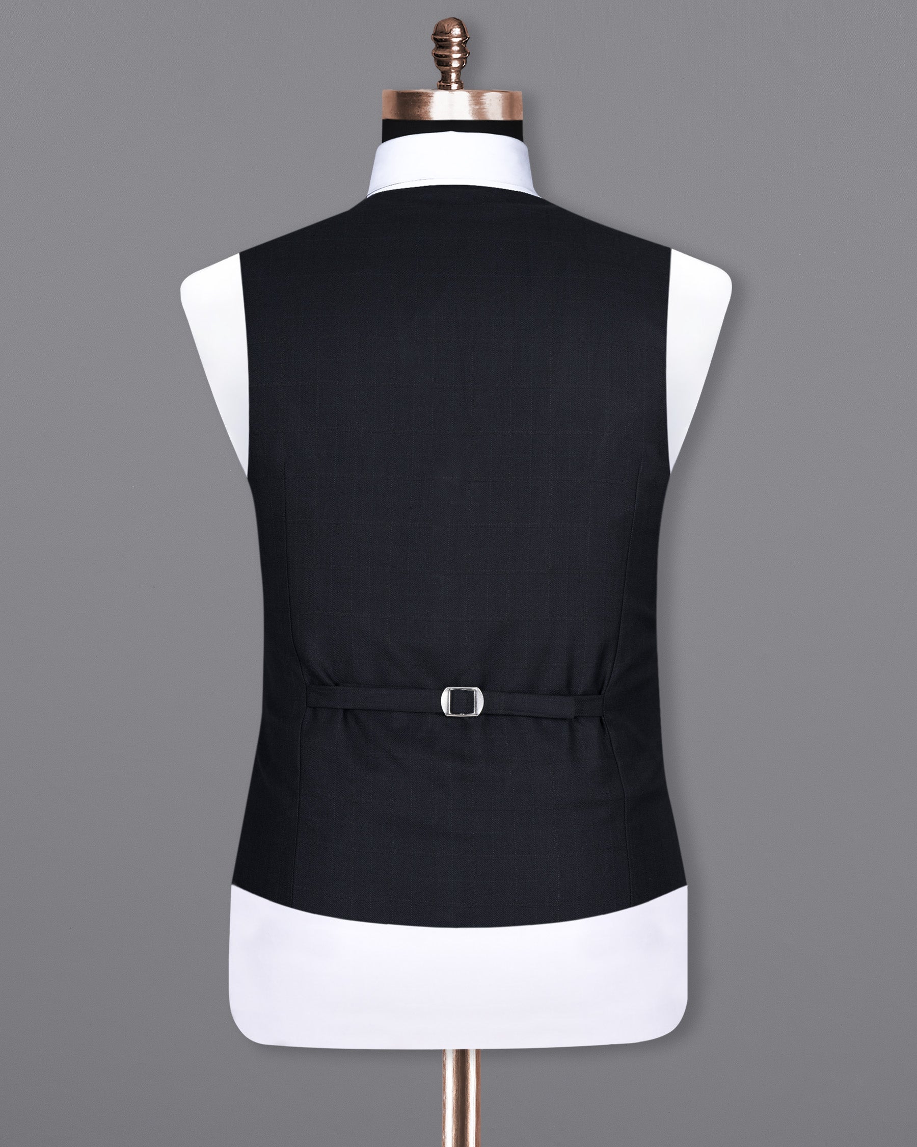 Mirage Black Subtle windowpane Wool Rich Waistcoat V1462-36, V1462-38, V1462-40, V1462-42, V1462-44, V1462-46, V1462-48, V1462-50, V1462-52, V1462-54, V1462-56, V1462-58, V1462-60