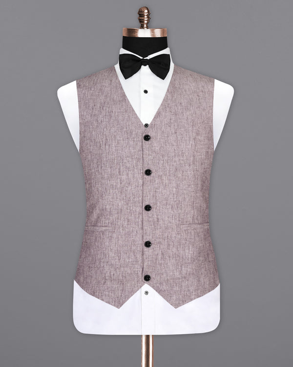 Bouquet Purple Luxurious Linen Waistcoat V1474-36, V1474-38, V1474-40, V1474-42, V1474-44, V1474-46, V1474-48, V1474-50, V1474-52, V1474-54, V1474-56, V1474-58, V1474-60