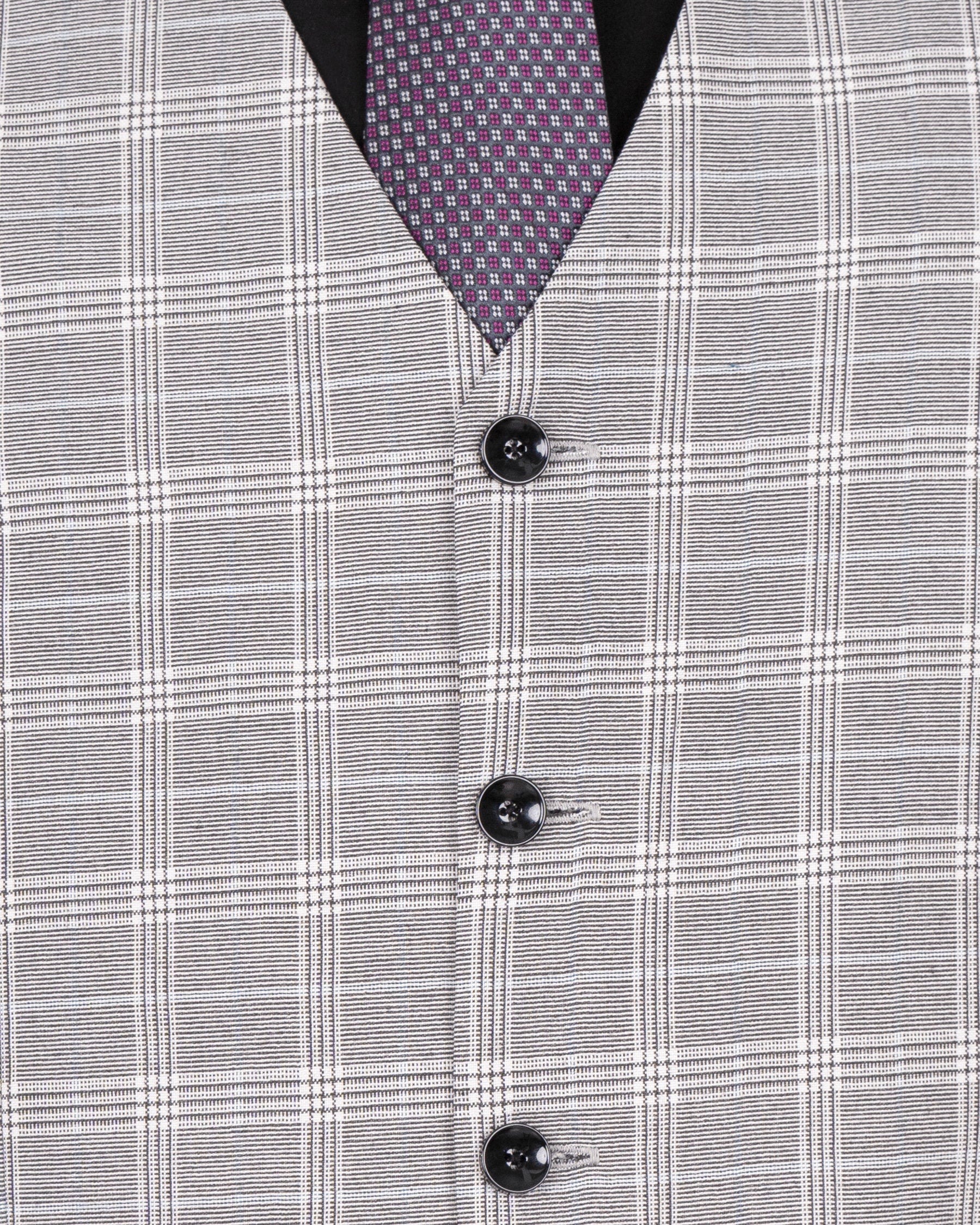 Mercury Grey Plaid Woolrich Waistcoat V1478-36, V1478-38, V1478-40, V1478-42, V1478-44, V1478-46, V1478-48, V1478-50, V1478-52, V1478-54, V1478-56, V1478-58, V1478-60