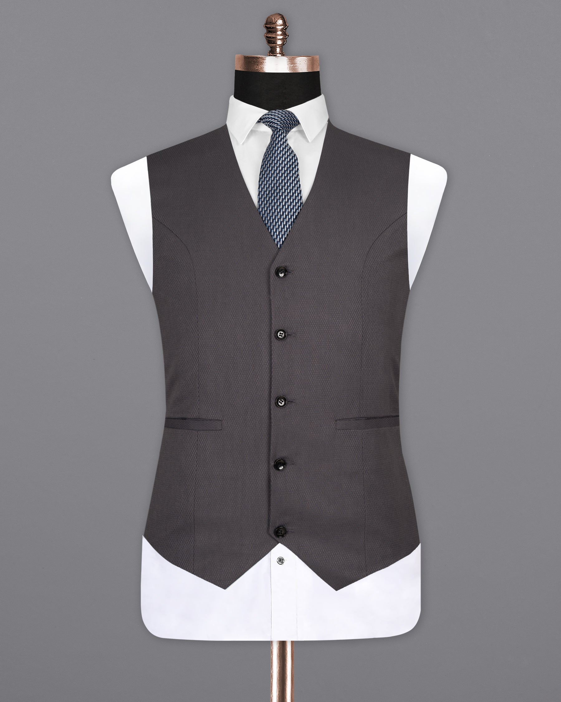 Dune Grey Wool Rich Waistcoat V1482-36, V1482-38, V1482-40, V1482-42, V1482-44, V1482-46, V1482-48, V1482-50, V1482-52, V1482-54, V1482-56, V1482-58, V1482-60