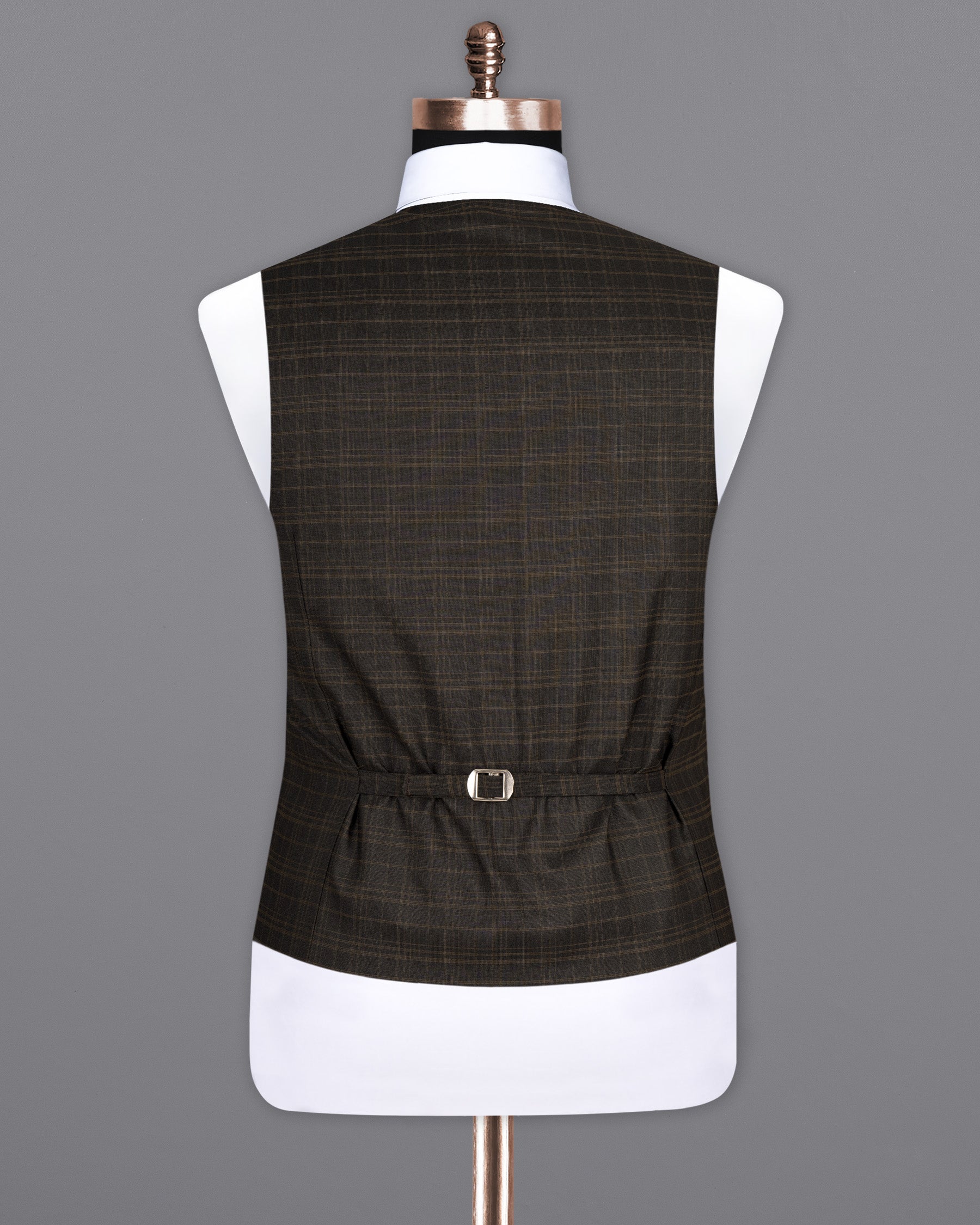 Wood Bark windowpane Wool Rich Waistcoat V1490-36, V1490-38, V1490-40, V1490-42, V1490-44, V1490-46, V1490-48, V1490-50, V1490-52, V1490-54, V1490-56, V1490-58, V1490-60