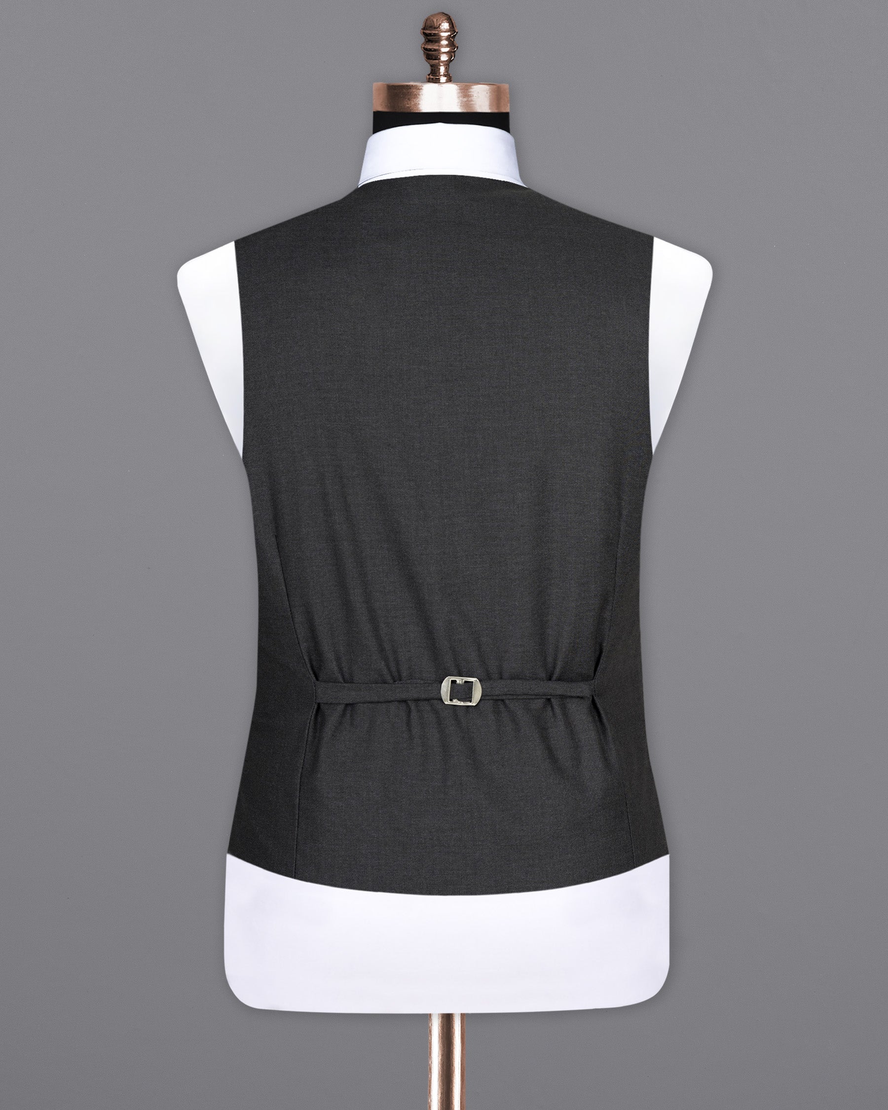 Ebony Grey Premium Cotton Waistcoat V1491-36, V1491-38, V1491-40, V1491-42, V1491-44, V1491-46, V1491-48, V1491-50, V1491-52, V1491-54, V1491-56, V1491-58, V1491-60