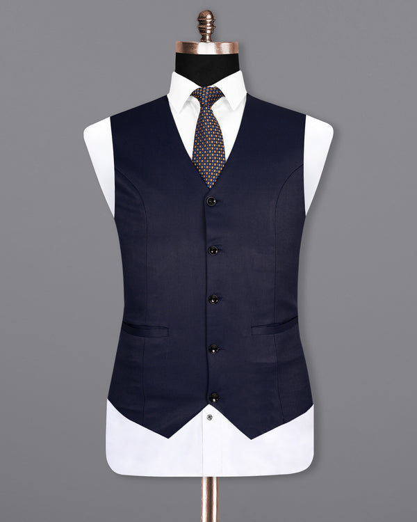 Charade Blue Premium Cotton Waistcoat V1492-36, V1492-38, V1492-40, V1492-42, V1492-44, V1492-46, V1492-48, V1492-50, V1492-52, V1492-54, V1492-56, V1492-58, V1492-60