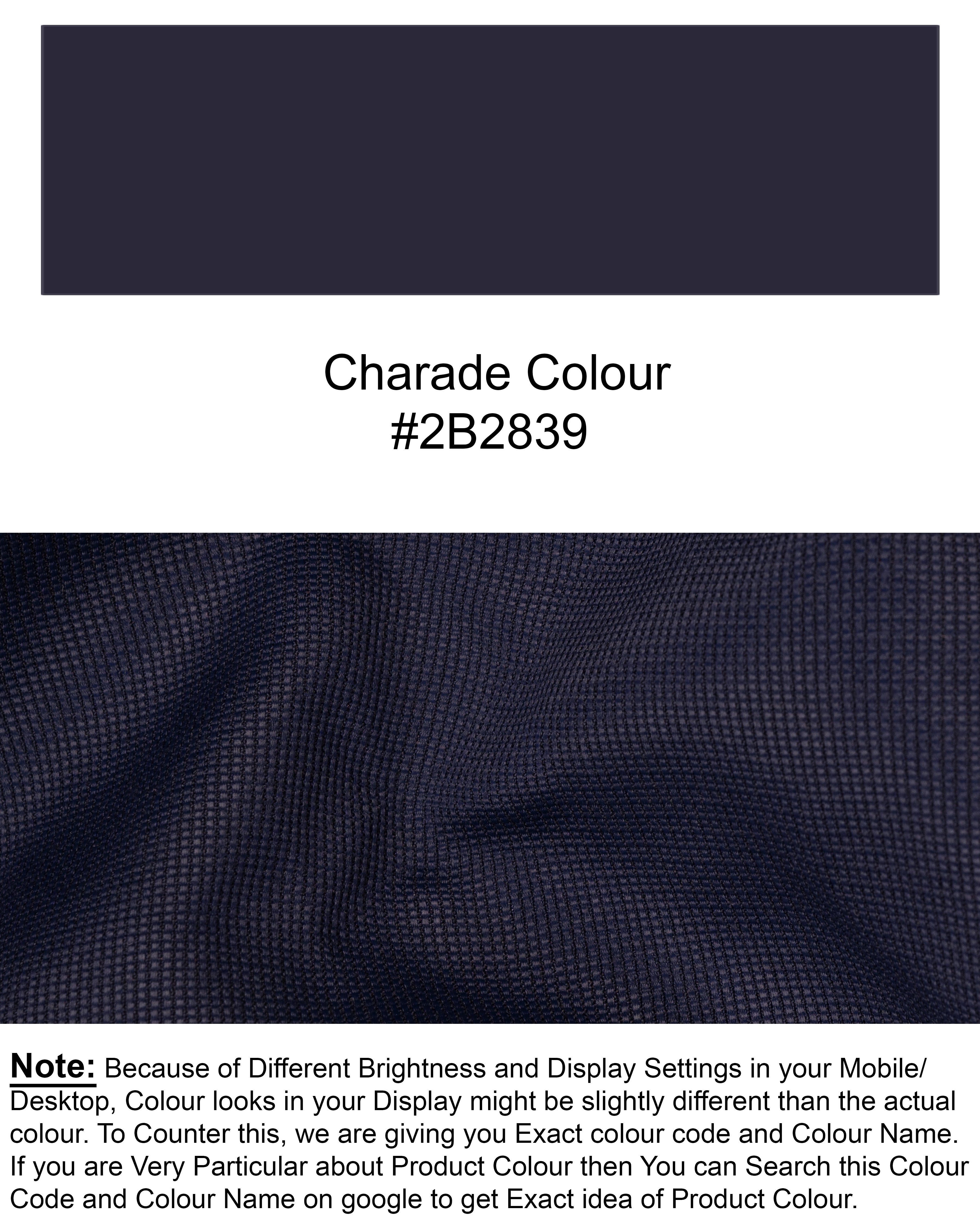 Charade Blue Premium Cotton Waistcoat V1492-36, V1492-38, V1492-40, V1492-42, V1492-44, V1492-46, V1492-48, V1492-50, V1492-52, V1492-54, V1492-56, V1492-58, V1492-60