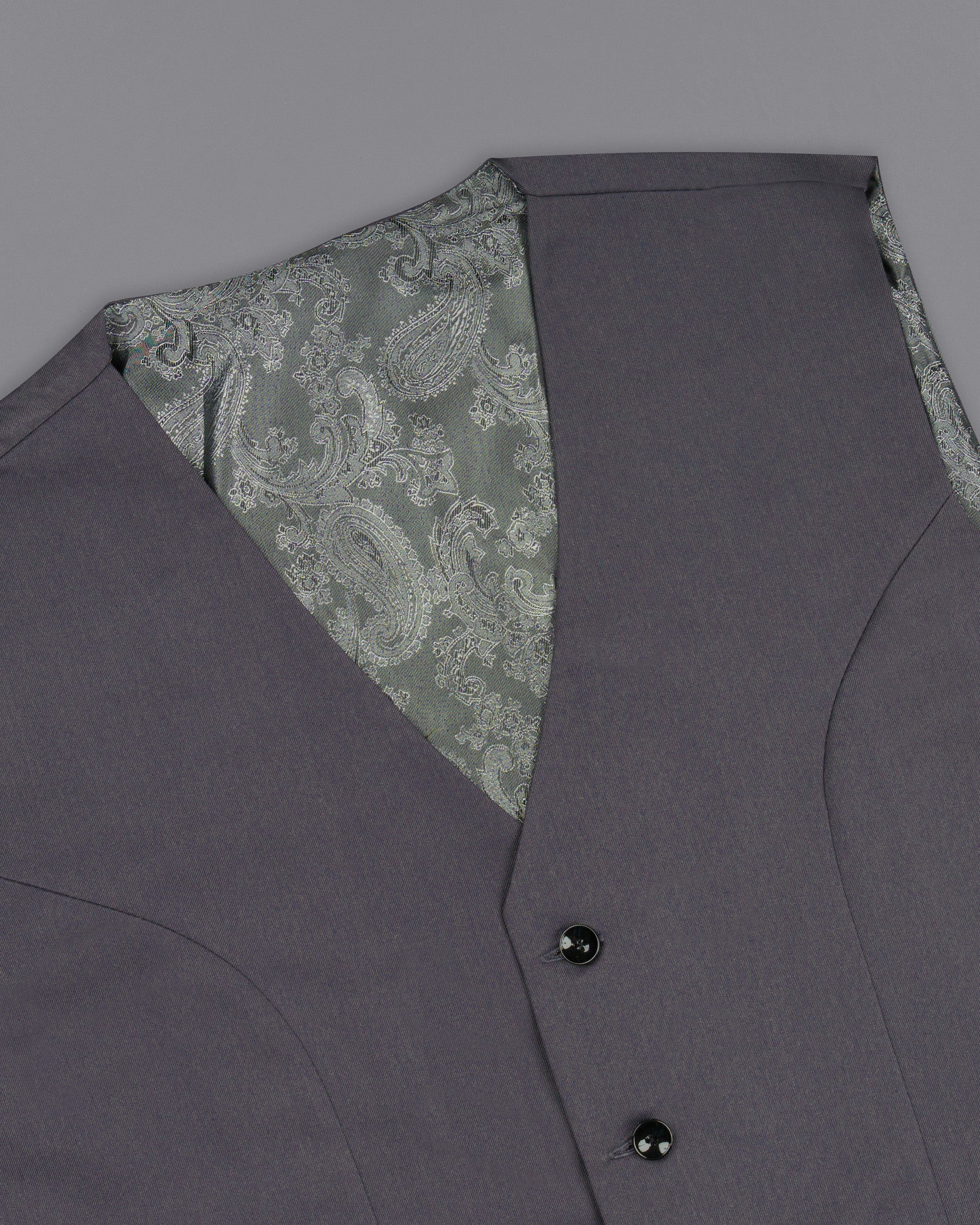 Mulled Grey Wool Rich Waistcoat V1493-36, V1493-38, V1493-40, V1493-42, V1493-44, V1493-46, V1493-48, V1493-50, V1493-52, V1493-54, V1493-56, V1493-58, V1493-60