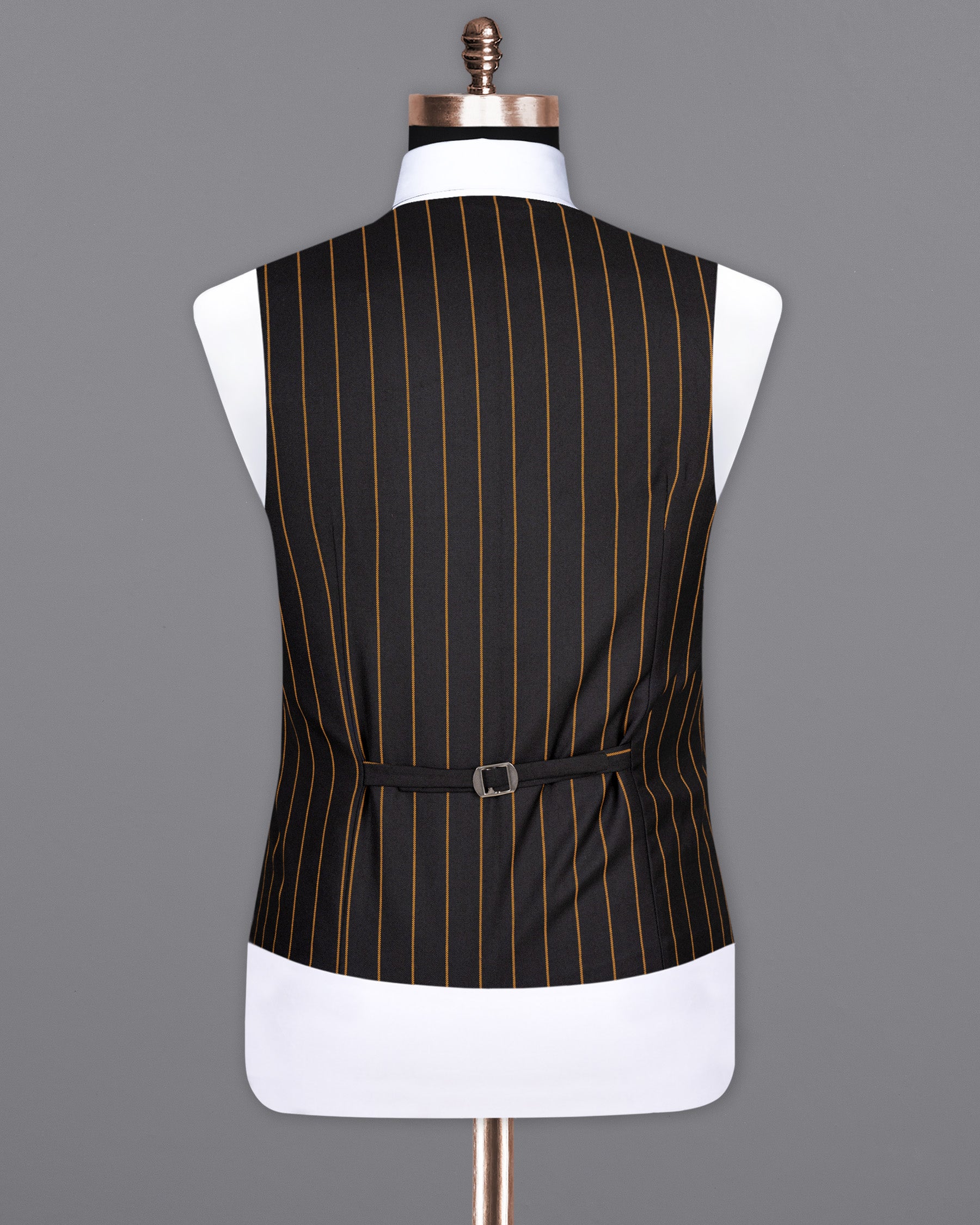 Jade Black Striped Wool Rich Waistcoat V1500-36, V1500-38, V1500-40, V1500-42, V1500-44, V1500-46, V1500-48, V1500-50, V1500-52, V1500-54, V1500-56, V1500-58, V1500-60