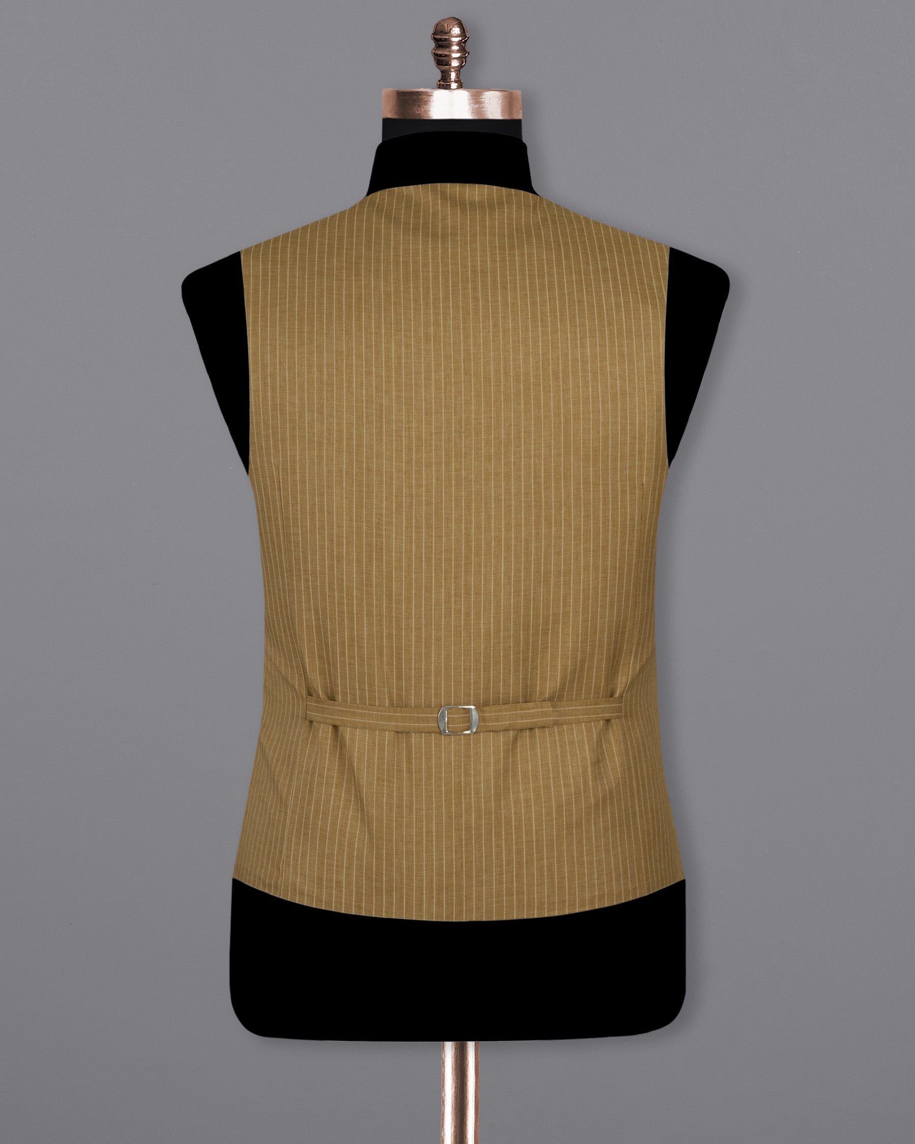 Muesli Brown Striped Wool Rich Waistcoat V1507-36, V1507-38, V1507-40, V1507-42, V1507-44, V1507-46, V1507-48, V1507-50, V1507-52, V1507-54, V1507-56, V1507-58, V1507-60