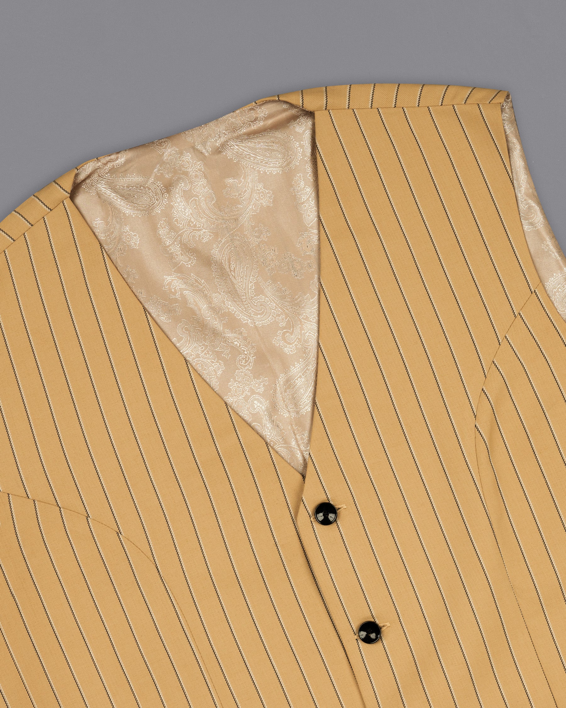 Twine Brown Striped Wool Rich Waistcoat V1511-36, V1511-38, V1511-40, V1511-42, V1511-44, V1511-46, V1511-48, V1511-50, V1511-52, V1511-54, V1511-56, V1511-58, V1511-60
