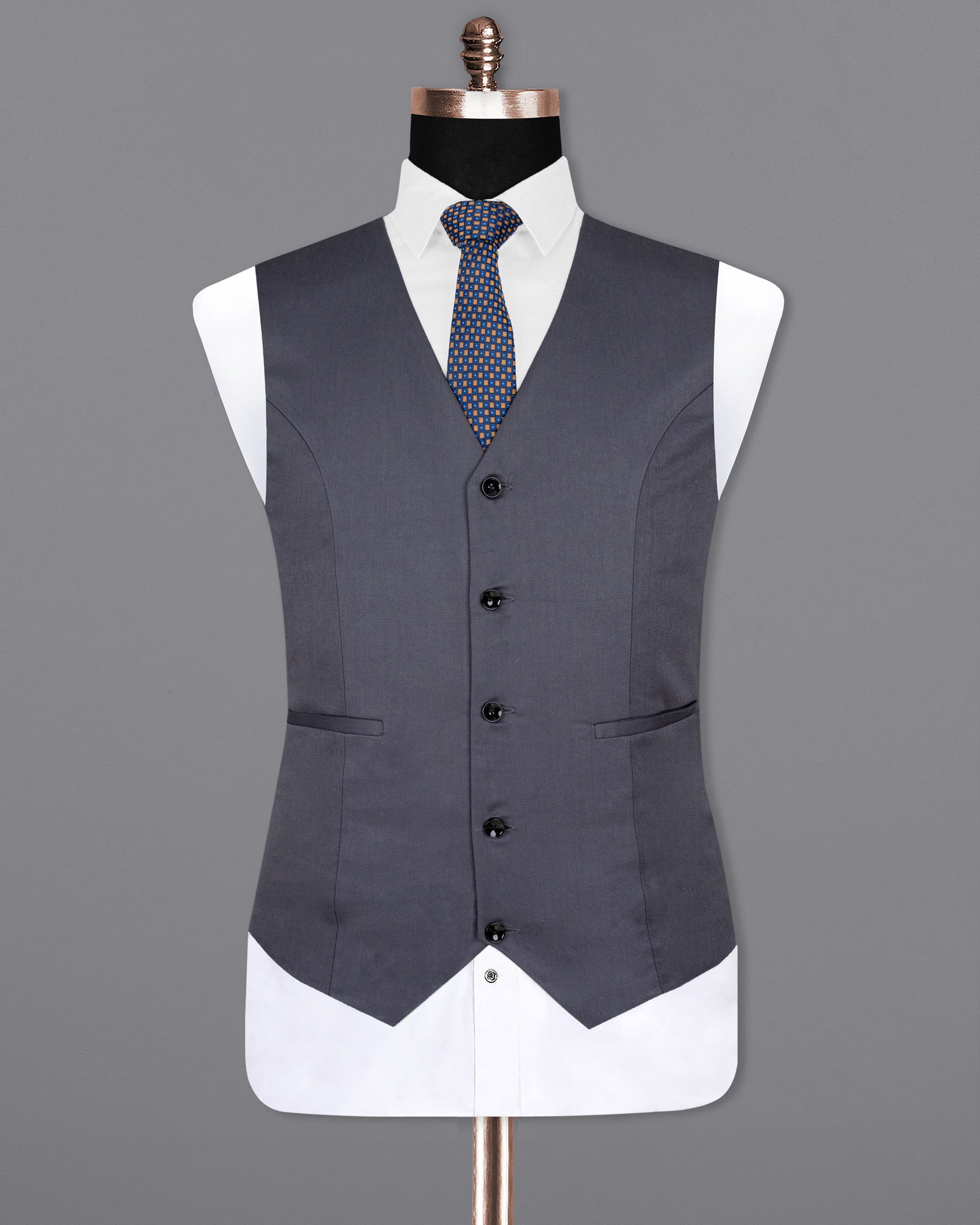 Trout Grey Wool Rich Waistcoat V1527-36, V1527-38, V1527-40, V1527-42, V1527-44, V1527-46, V1527-48, V1527-50, V1527-52, V1527-54, V1527-56, V1527-58, V1527-60