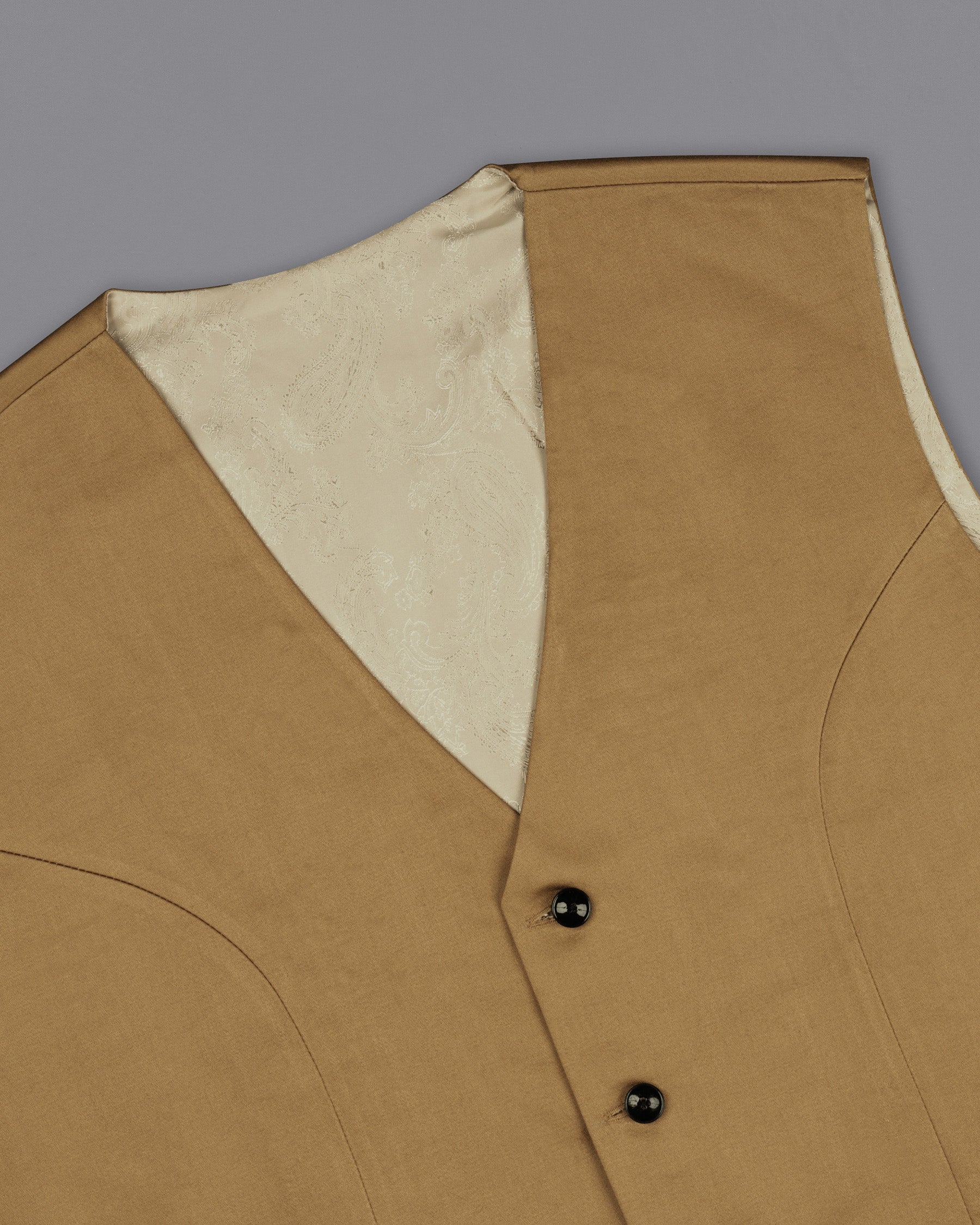 Oak Brown Premium Cotton Waistcoat V1528-36, V1528-38, V1528-40, V1528-42, V1528-44, V1528-46, V1528-48, V1528-50, V1528-52, V1528-54, V1528-56, V1528-58, V1528-60