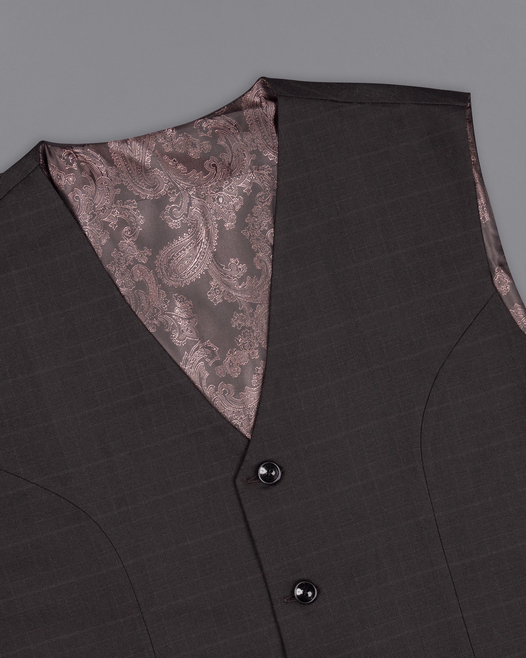 Piano Brown Plaid Premium Wool Rich Waistcoat V1533-36, V1533-38, V1533-40, V1533-42, V1533-44, V1533-46, V1533-48, V1533-50, V1533-52, V1533-54, V1533-56, V1533-58, V1533-60