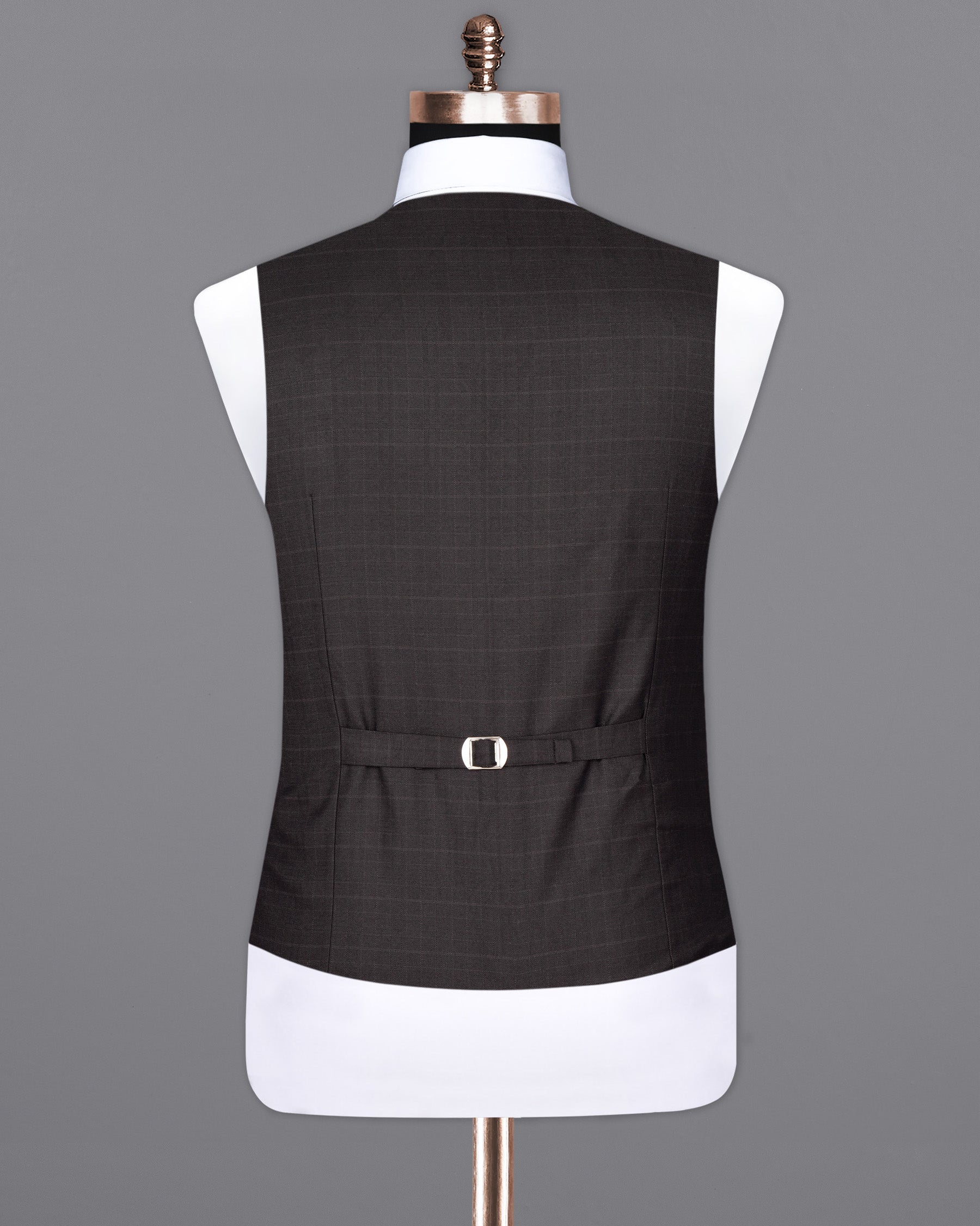 Piano Brown Plaid Premium Wool Rich Waistcoat V1533-36, V1533-38, V1533-40, V1533-42, V1533-44, V1533-46, V1533-48, V1533-50, V1533-52, V1533-54, V1533-56, V1533-58, V1533-60