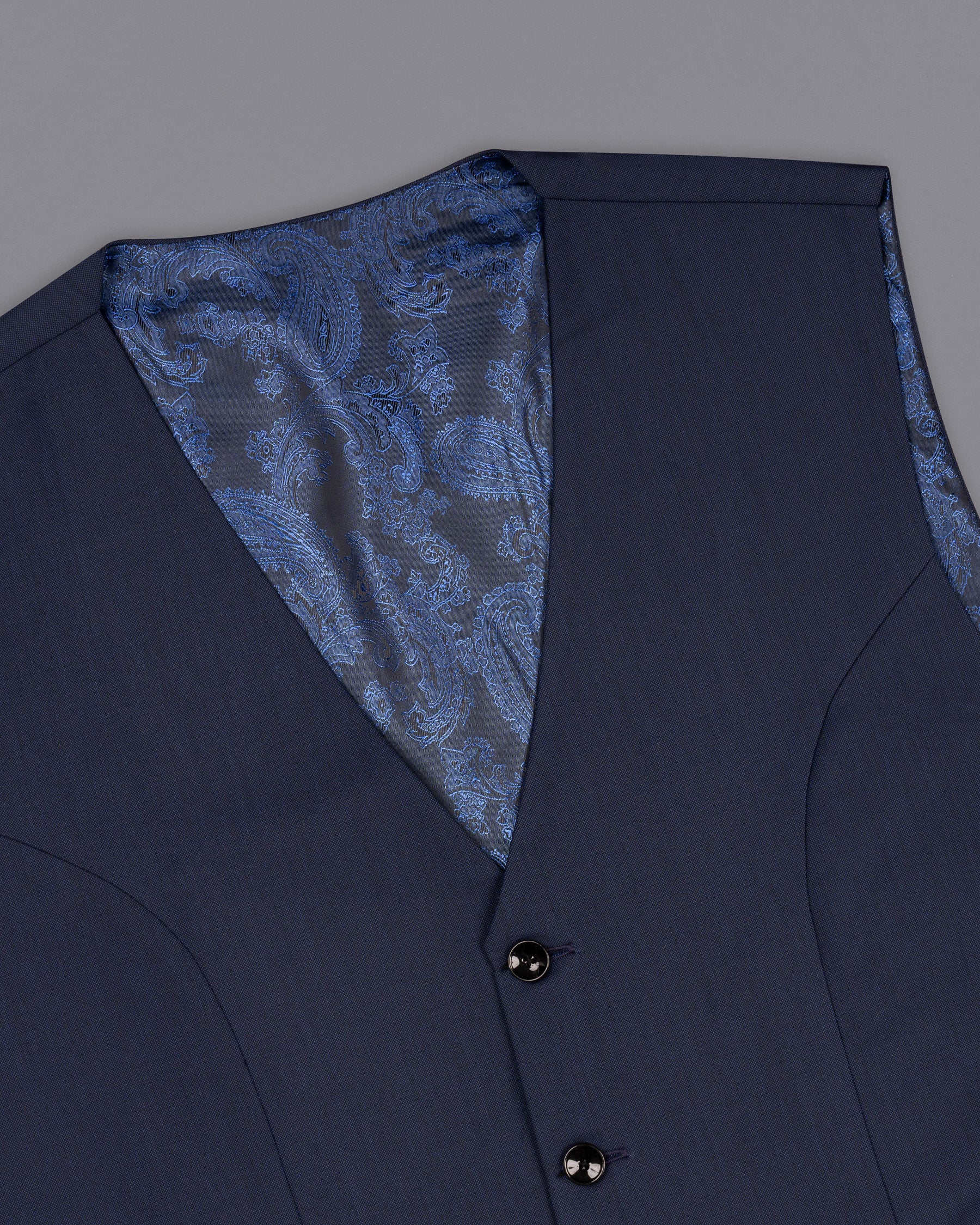 Tangaroa Blue Wool Rich Waistcoat V1536-36, V1536-38, V1536-40, V1536-42, V1536-44, V1536-46, V1536-48, V1536-50, V1536-52, V1536-54, V1536-56, V1536-58, V1536-60