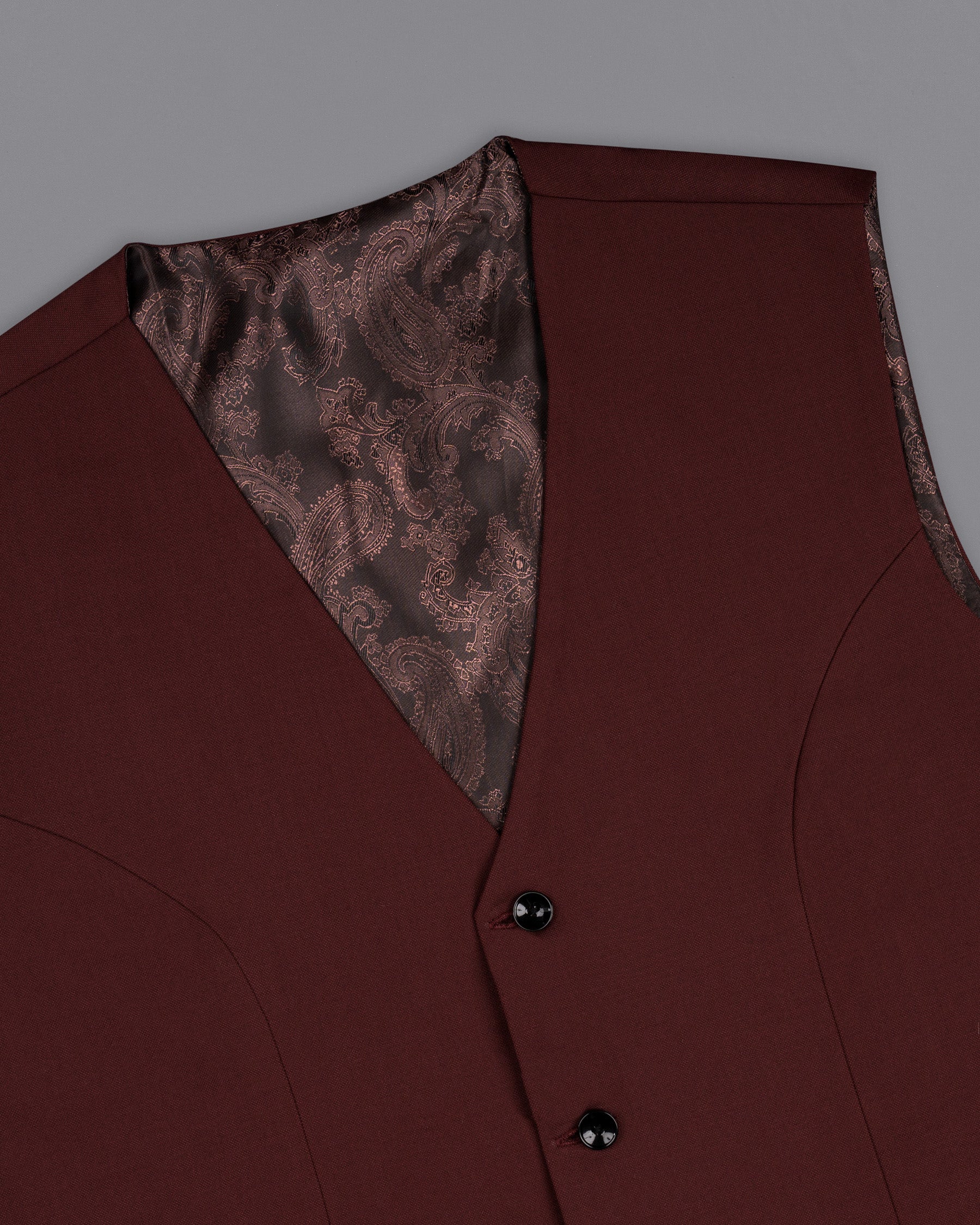 Burgandy Wool Rich Waistcoat V1540-36, V1540-38, V1540-40, V1540-42, V1540-44, V1540-46, V1540-48, V1540-50, V1540-52, V1540-54, V1540-56, V1540-58, V1540-60