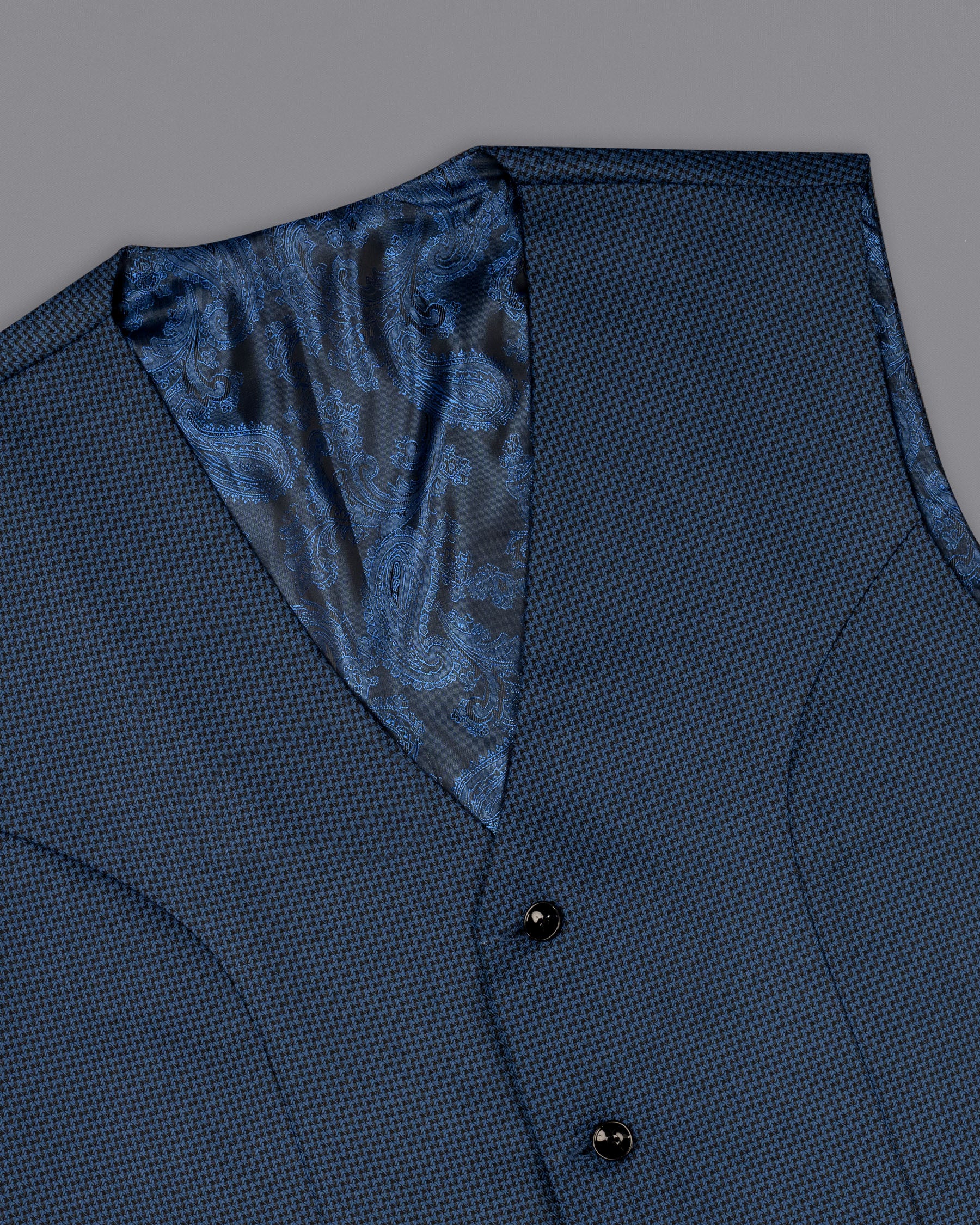 Port Gore Blue Wool Rich Waistcoat V1541-36, V1541-38, V1541-40, V1541-42, V1541-44, V1541-46, V1541-48, V1541-50, V1541-52, V1541-54, V1541-56, V1541-58, V1541-60