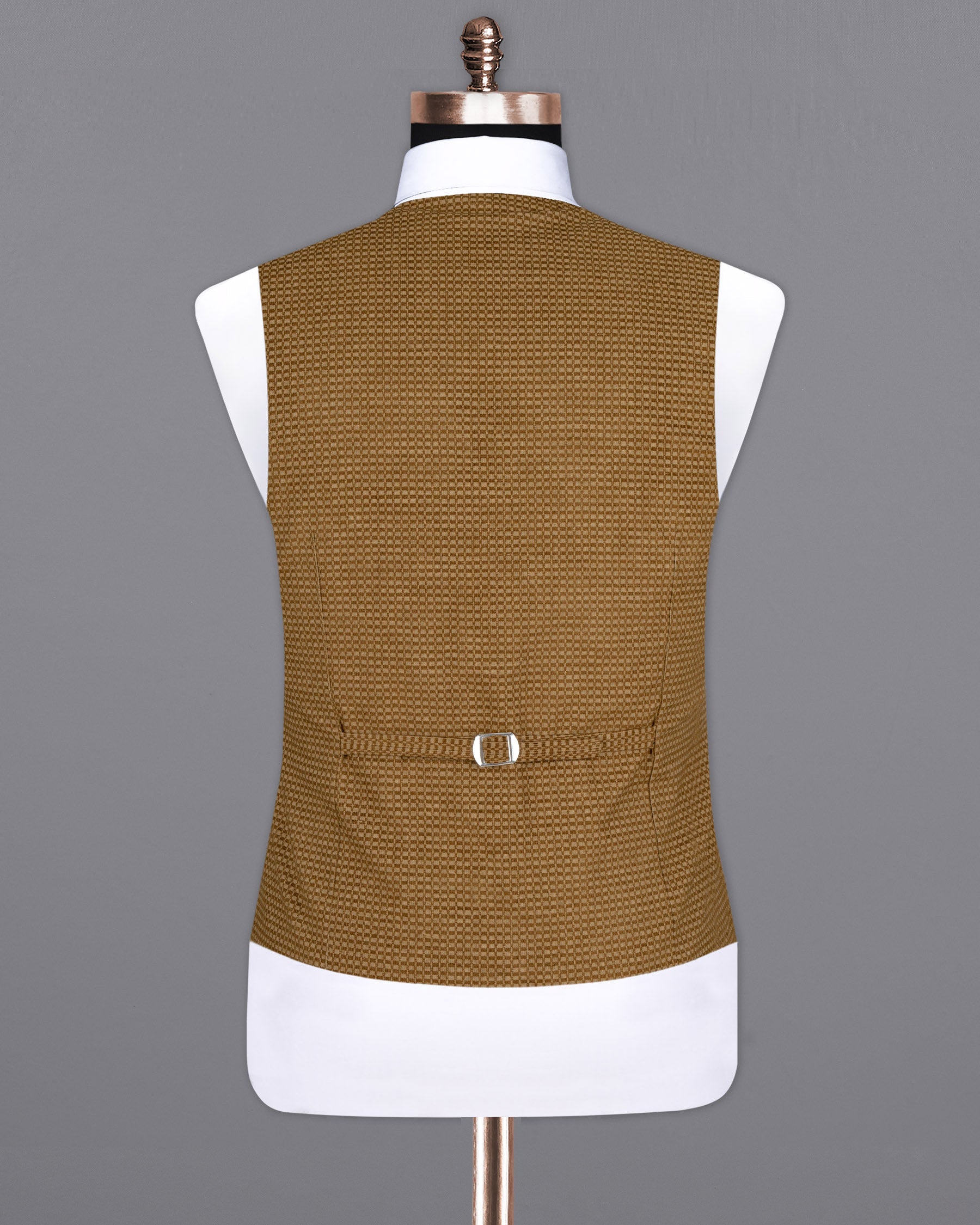 Sepia Brown Velvet Corduroy Box patterned Sports Waistcoat V1548-36, V1548-38, V1548-40, V1548-42, V1548-44, V1548-46, V1548-48, V1548-50, V1548-52, V1548-54, V1548-56, V1548-58, V1548-60