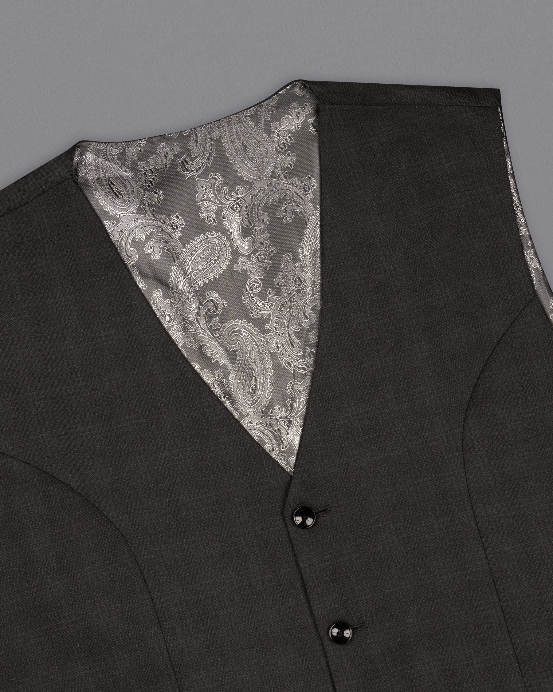 Maine Grey Woolrich Subtle Plaid Waistcoat V1557-36, V1557-38, V1557-40, V1557-42, V1557-44, V1557-46, V1557-48, V1557-50, V1557-52, V1557-54, V1557-56, V1557-58, V1557-60