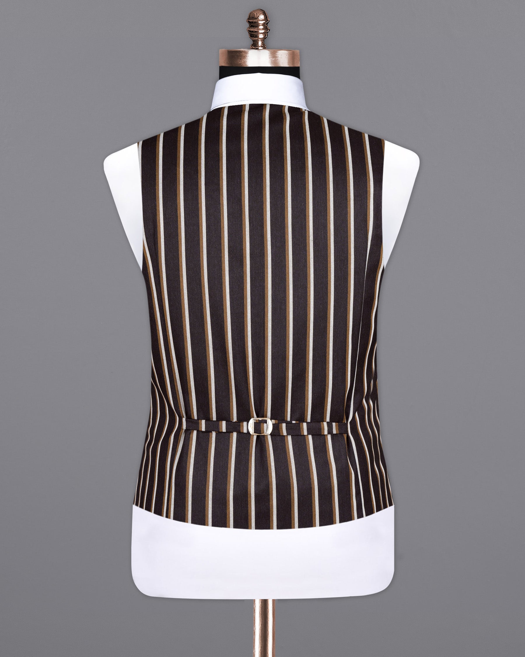 Eclipse Brown Striped Wool Rich Waistcoat V1560-36, V1560-38, V1560-40, V1560-42, V1560-44, V1560-46, V1560-48, V1560-50, V1560-52, V1560-54, V1560-56, V1560-58, V1560-60