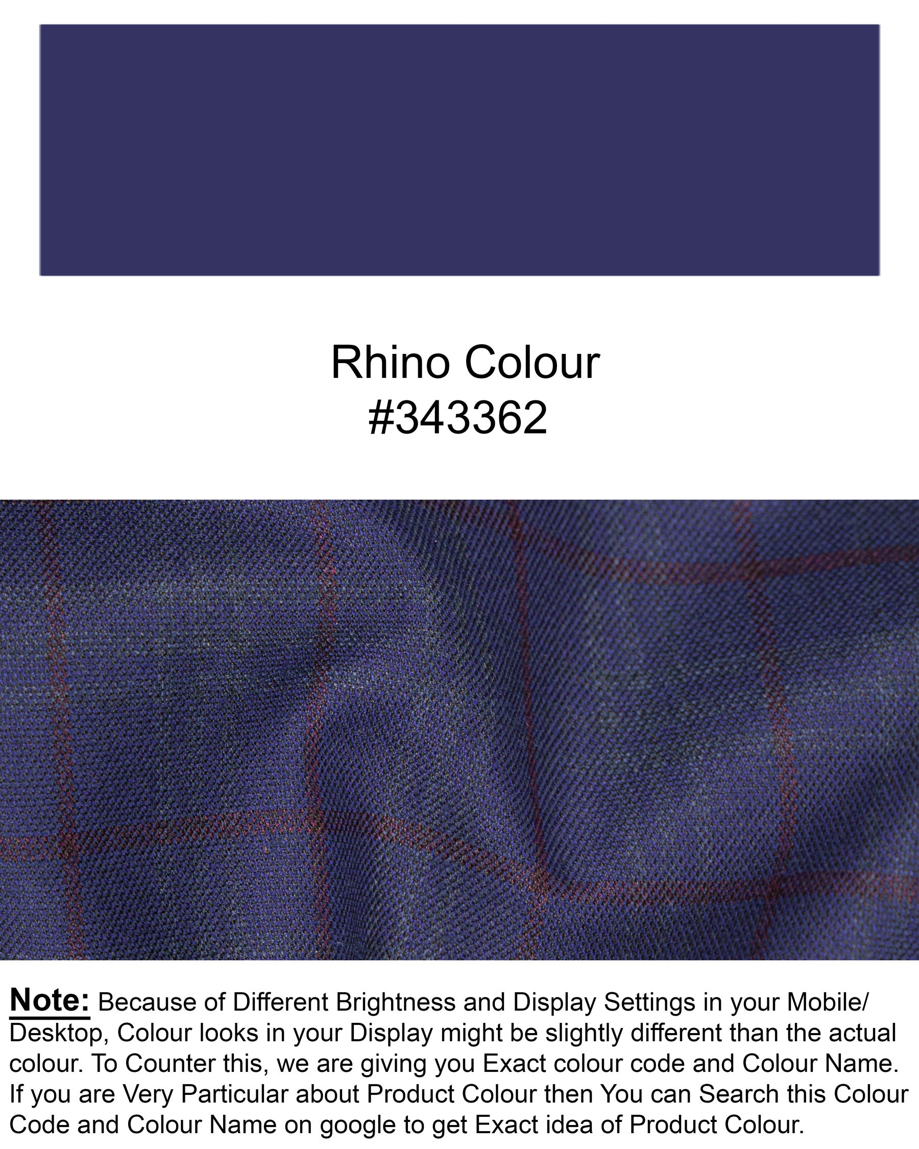 Rhino Blue Wool Rich Waistcoat V1565-36, V1565-38, V1565-40, V1565-42, V1565-44, V1565-46, V1565-48, V1565-50, V1565-52, V1565-54, V1565-56, V1565-58, V1565-60