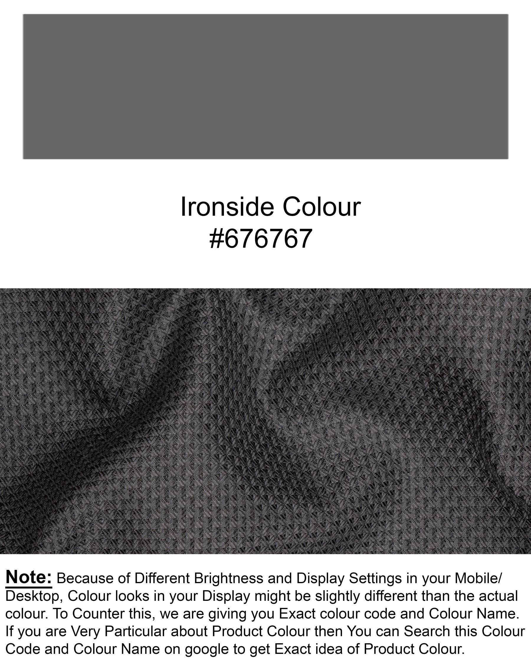 Ironside Grey With Black Patterned Woolrich Waistcoat V1581-36, V1581-38, V1581-40, V1581-42, V1581-44, V1581-46, V1581-48, V1581-50, V1581-52, V1581-54, V1581-56, V1581-58, V1581-60