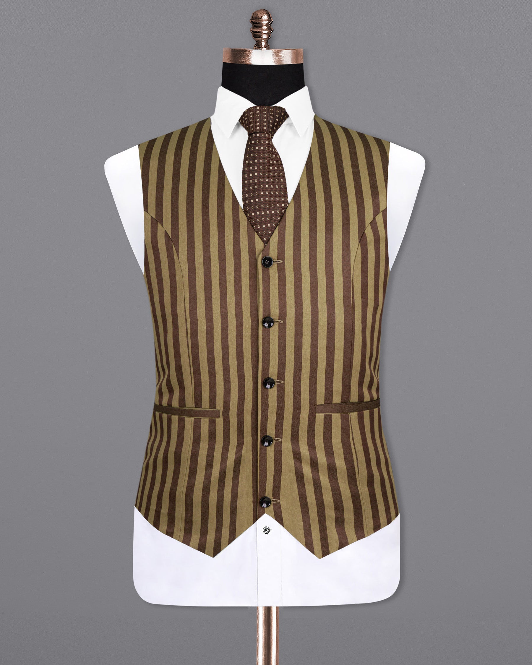 Muesli Striped Wool Rich Waistcoat V1583-36, V1583-38, V1583-40, V1583-42, V1583-44, V1583-46, V1583-48, V1583-50, V1583-52, V1583-54, V1583-56, V1583-58, V1583-60