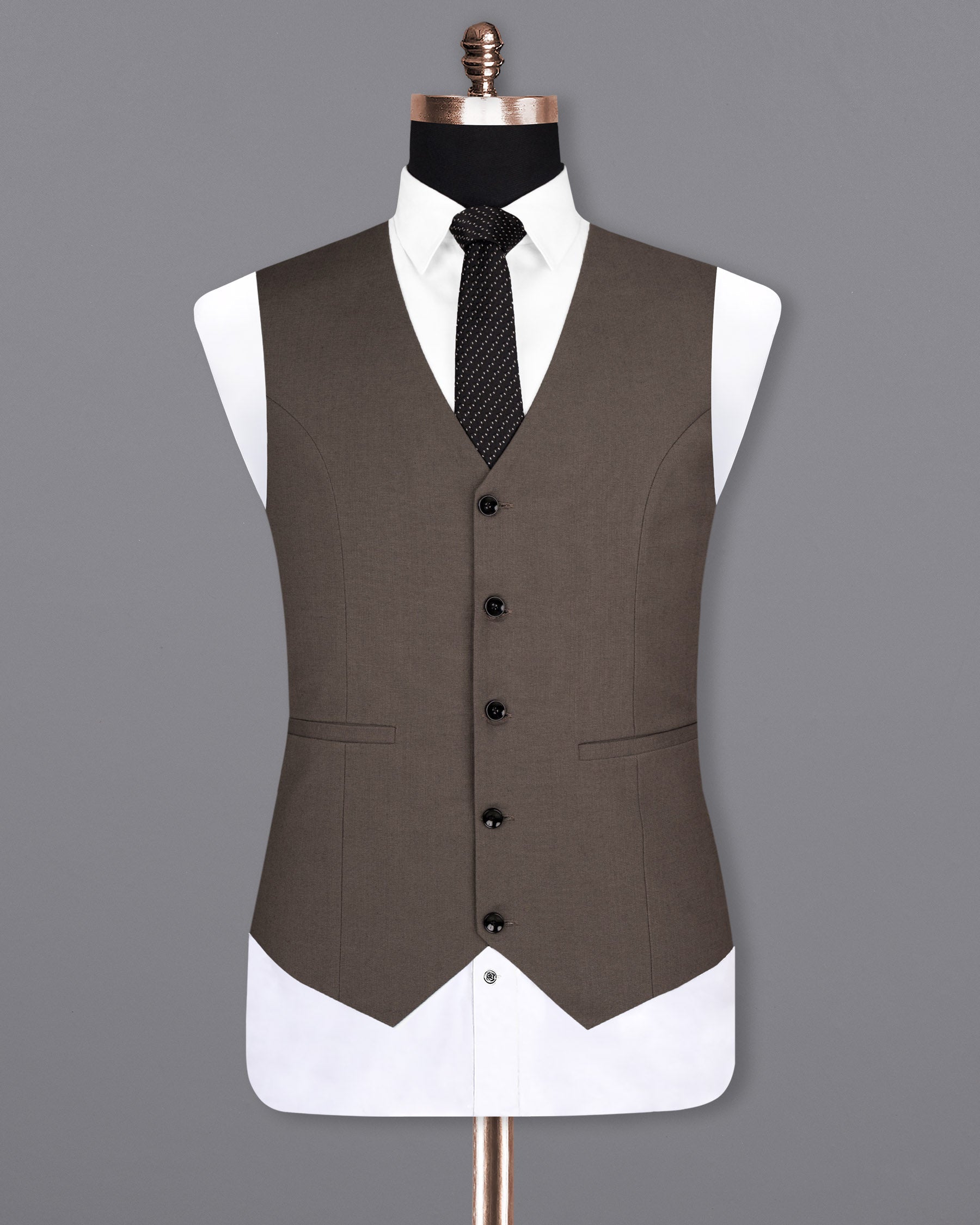 Emperor Brown Premium Cotton Waistcoat V1617-36, V1617-38, V1617-40, V1617-42, V1617-44, V1617-46, V1617-48, V1617-50, V1617-52, V1617-54, V1617-56, V1617-58, V1617-60