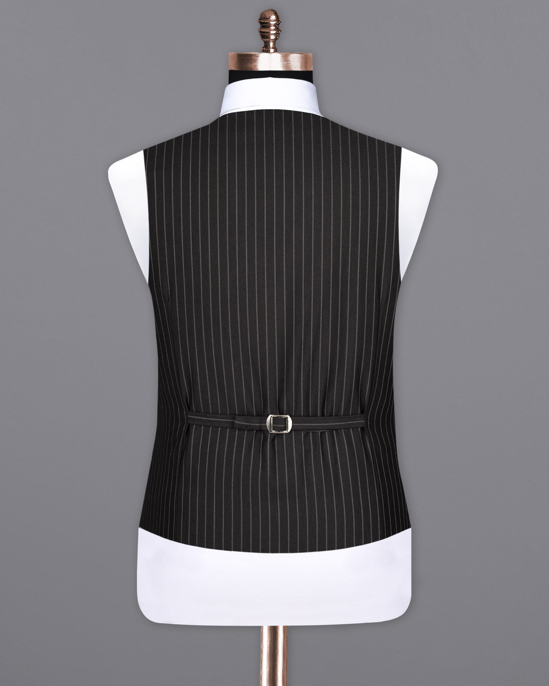 Piano Black Striped Woolrich Waistcoat V1618-36, V1618-38, V1618-40, V1618-42, V1618-44, V1618-46, V1618-48, V1618-50, V1618-52, V1618-54, V1618-56, V1618-58, V1618-60