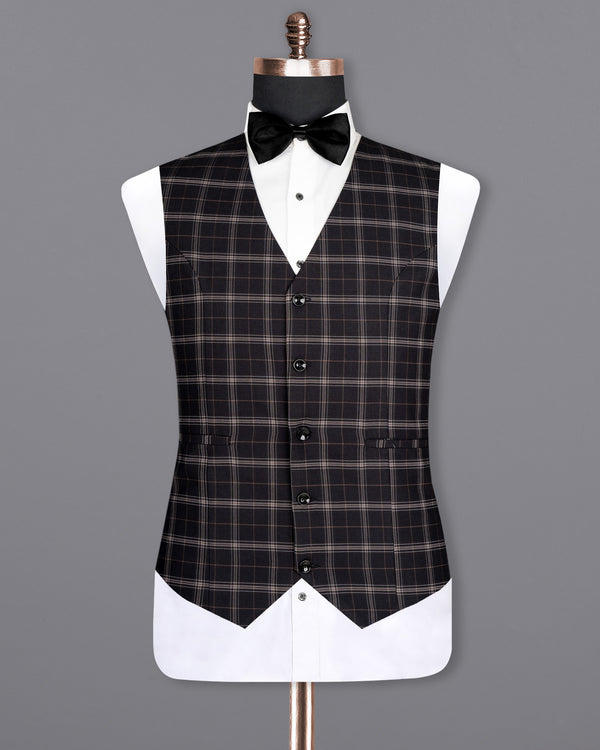 Mind Shaft Black Plaid Woolrich Waistcoat V1620-36, V1620-38, V1620-40, V1620-42, V1620-44, V1620-46, V1620-48, V1620-50, V1620-52, V1620-54, V1620-56, V1620-58, V1620-60