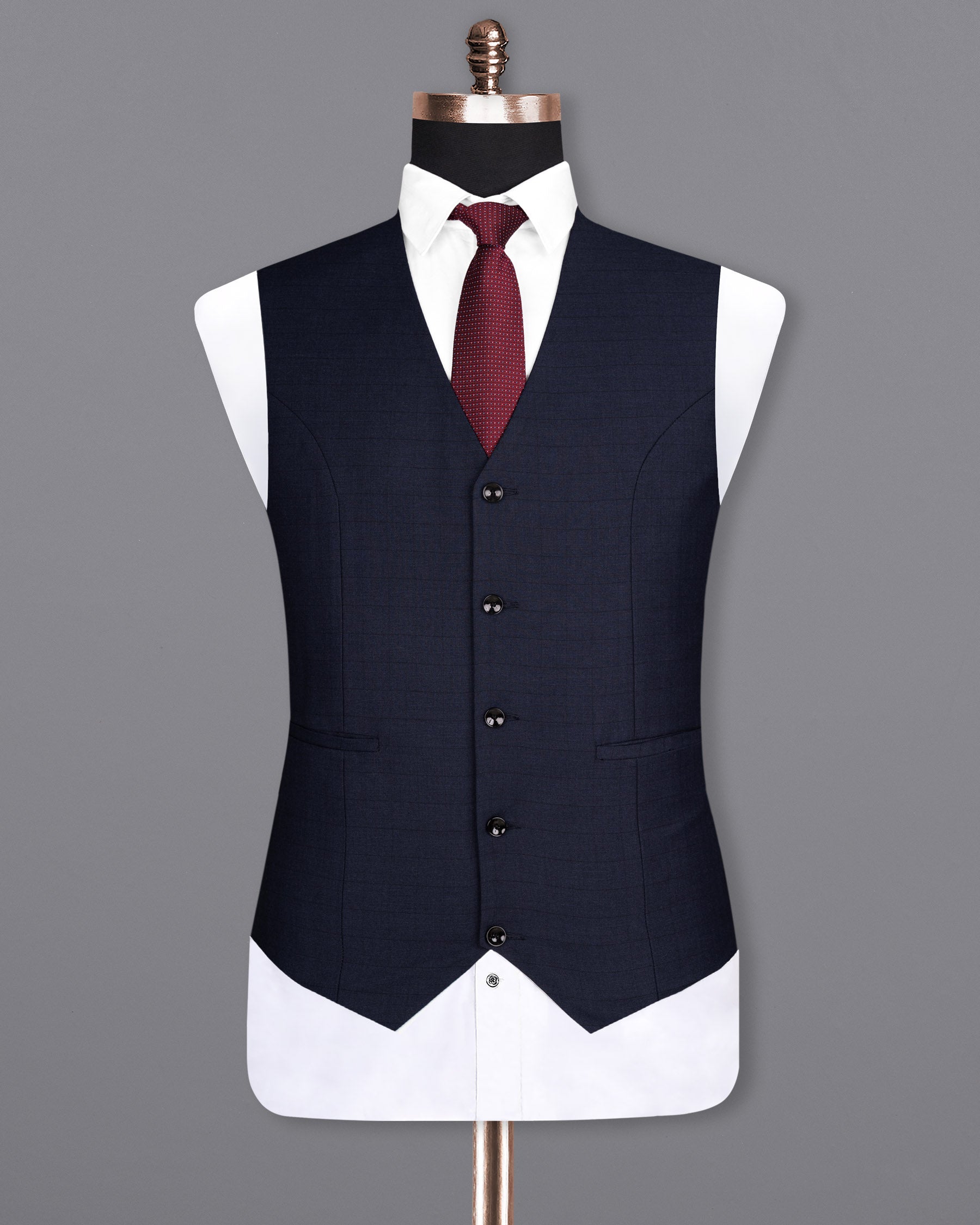 Mirage Blue Super fine Subtle Plaid Woolrich Waistcoat V1623-36, V1623-38, V1623-40, V1623-42, V1623-44, V1623-46, V1623-48, V1623-50, V1623-52, V1623-54, V1623-56, V1623-58, V1623-60